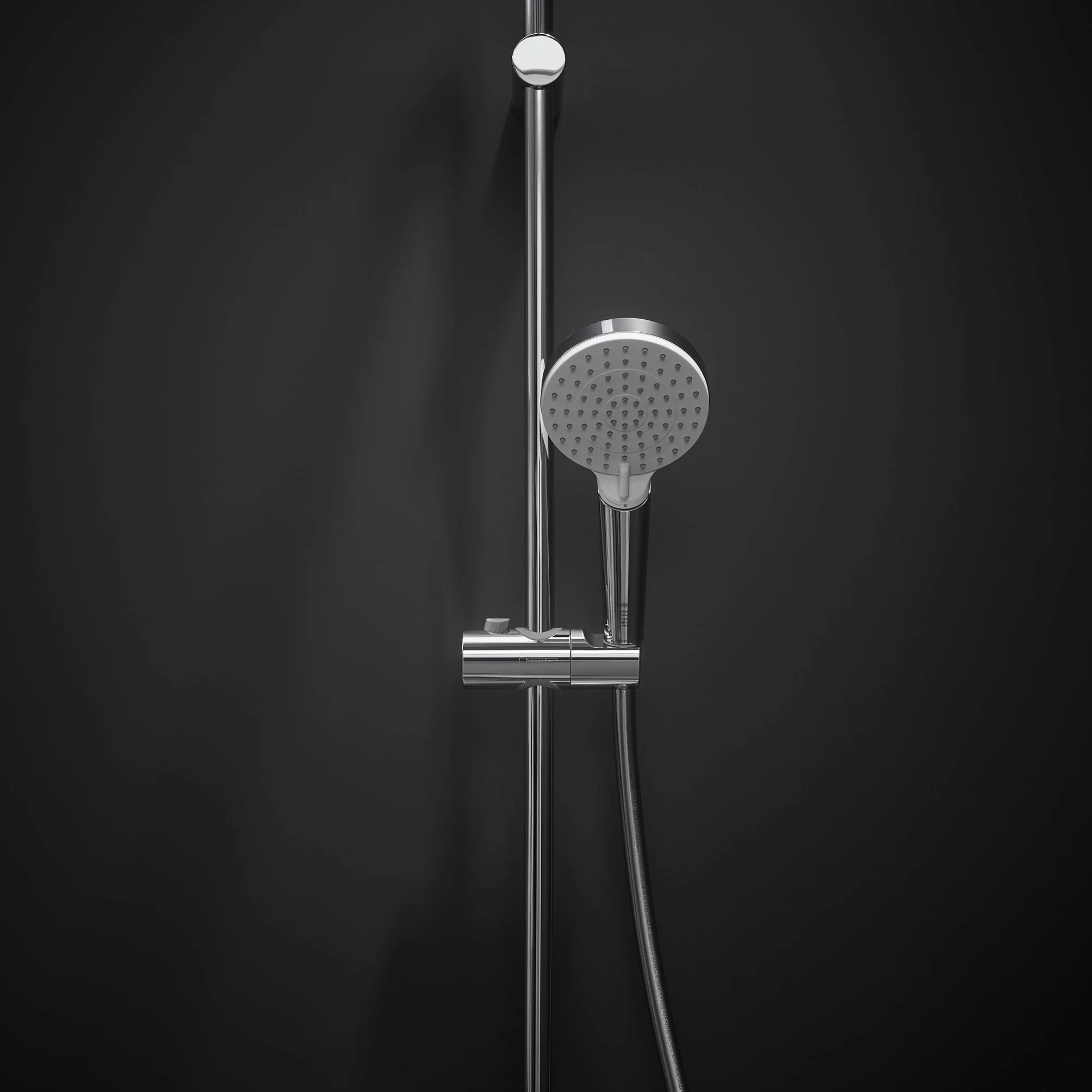 hansgrohe Crometta Zestaw prysznicowy Vario EcoSmart 9 l/min z drążkiem 65 cm biały/chrom, 26534400