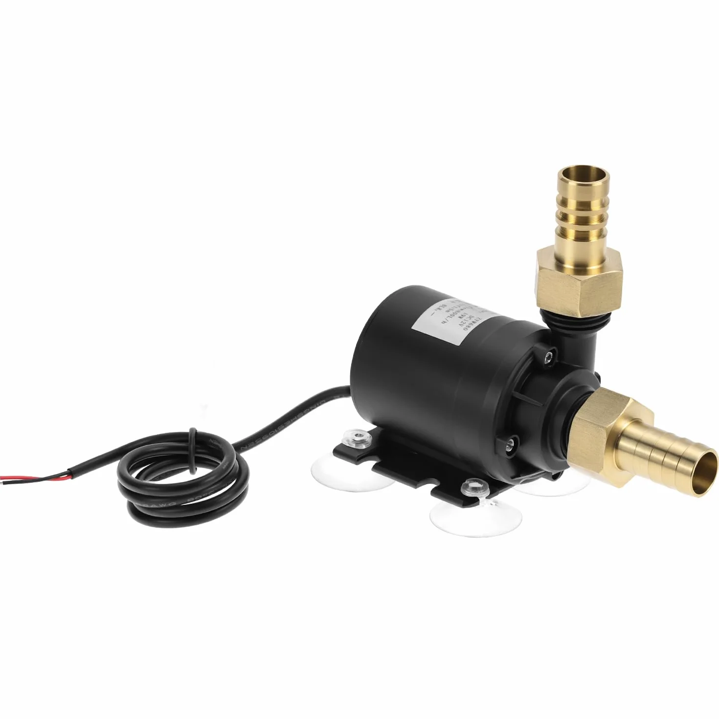 QWORK Bezszczotkowa pompa wodna DC 12 V 800 l/h, cicha pompa głębinowa z rdzeniem ceramicznym do akwarium, rdzenia pompy i zbiorników rybnych