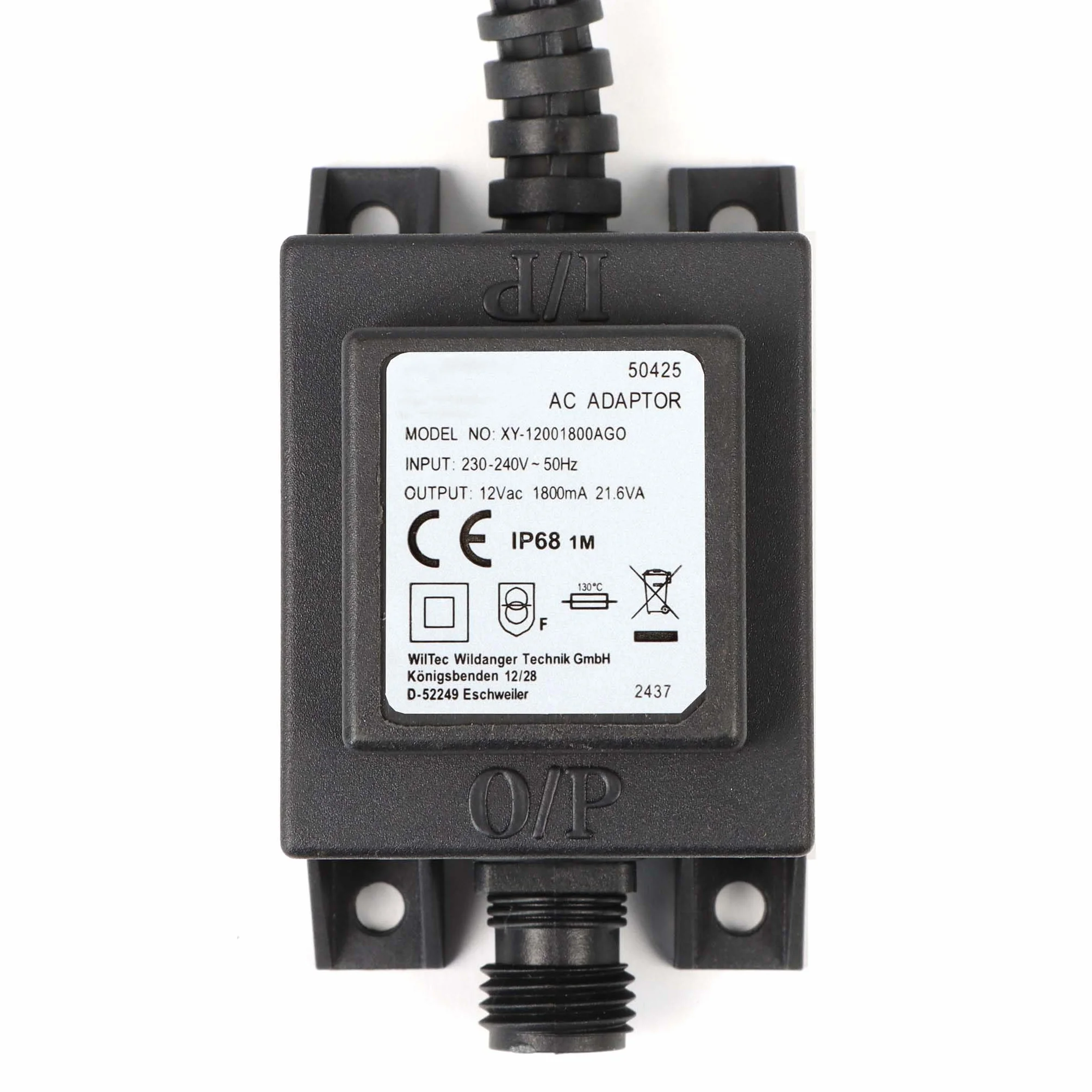 Jebao JBA48V-12-1800U Zasilacz sieciowy dwupinowy IP68 12V 1800mA 21,6VA AC/AC