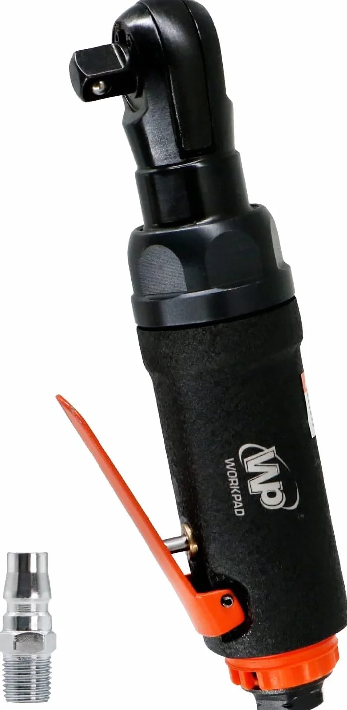 WORKPAD wkrętak pneumatyczny z grzechotką, 9,5 mm, 3/8", mini typ 180 mm, lekki, 650 g, maksymalny moment obrotowy 54 Nm, z zabezpieczeniem kulowym