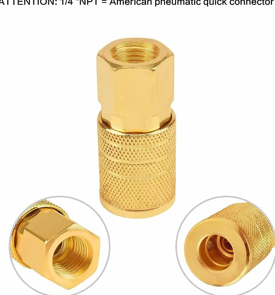 1/4 "NPT-12 szt., zestaw gniazd do sprężarki powietrza, złączki do szybkozłącza pneumatyczne amerykańskie