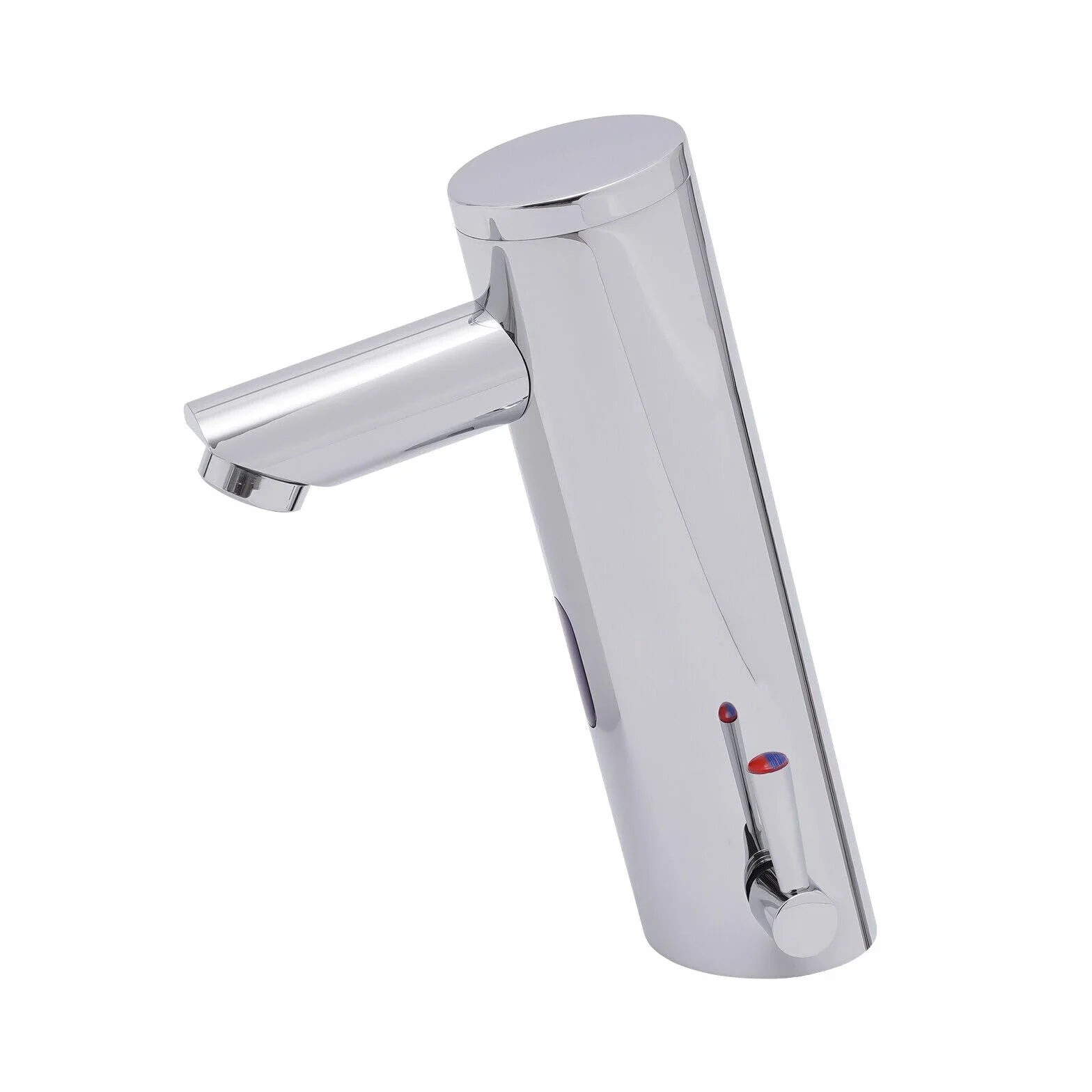 Bateria łazienkowa bezdotykowa bateria mieszakowa łazienkowa czujnik podczerwieni kran bateria umywalkowa G1/2" kaliber rura wodna - srebrna