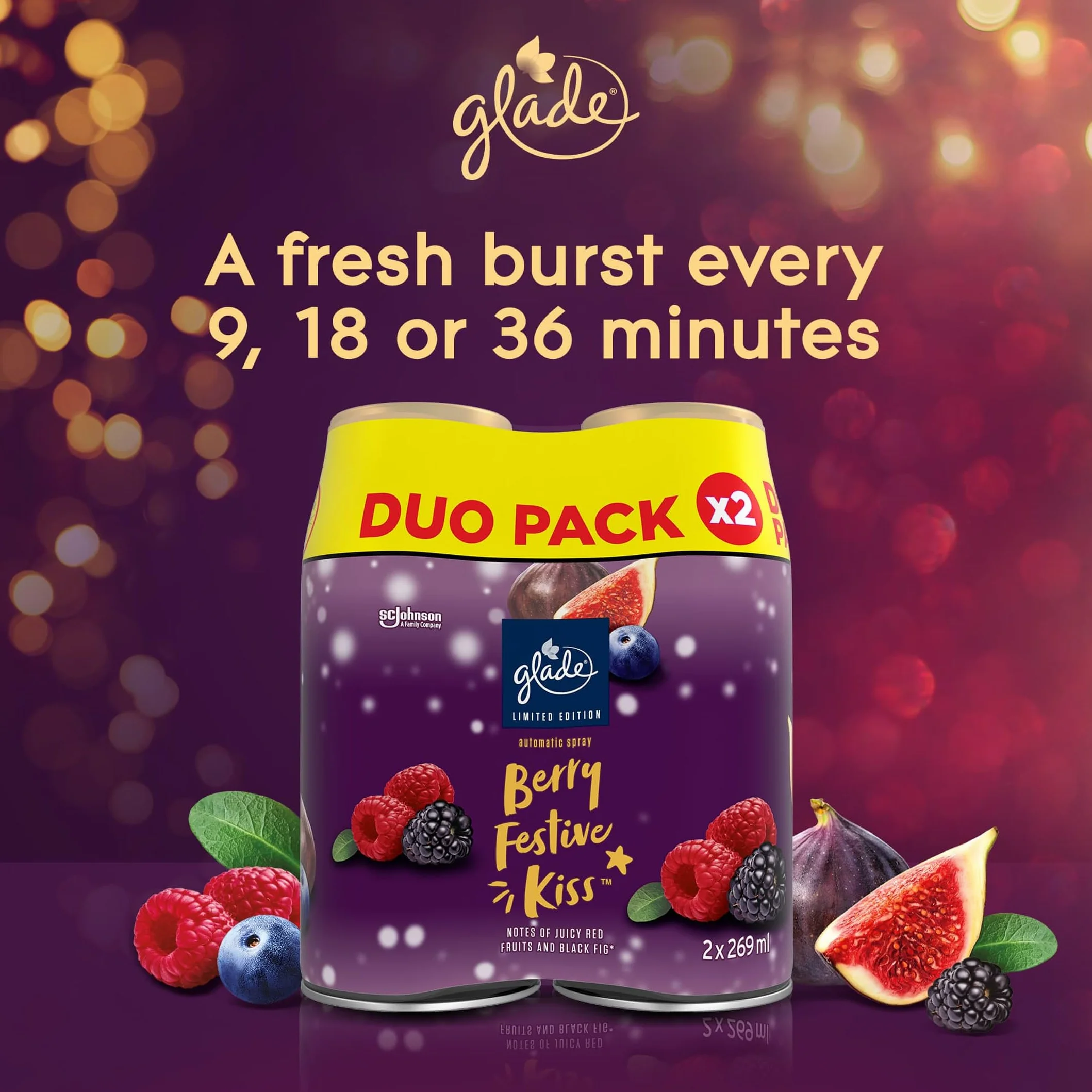 Glade Auto Refill Berry, Duo Pack (2 x 269 ml)