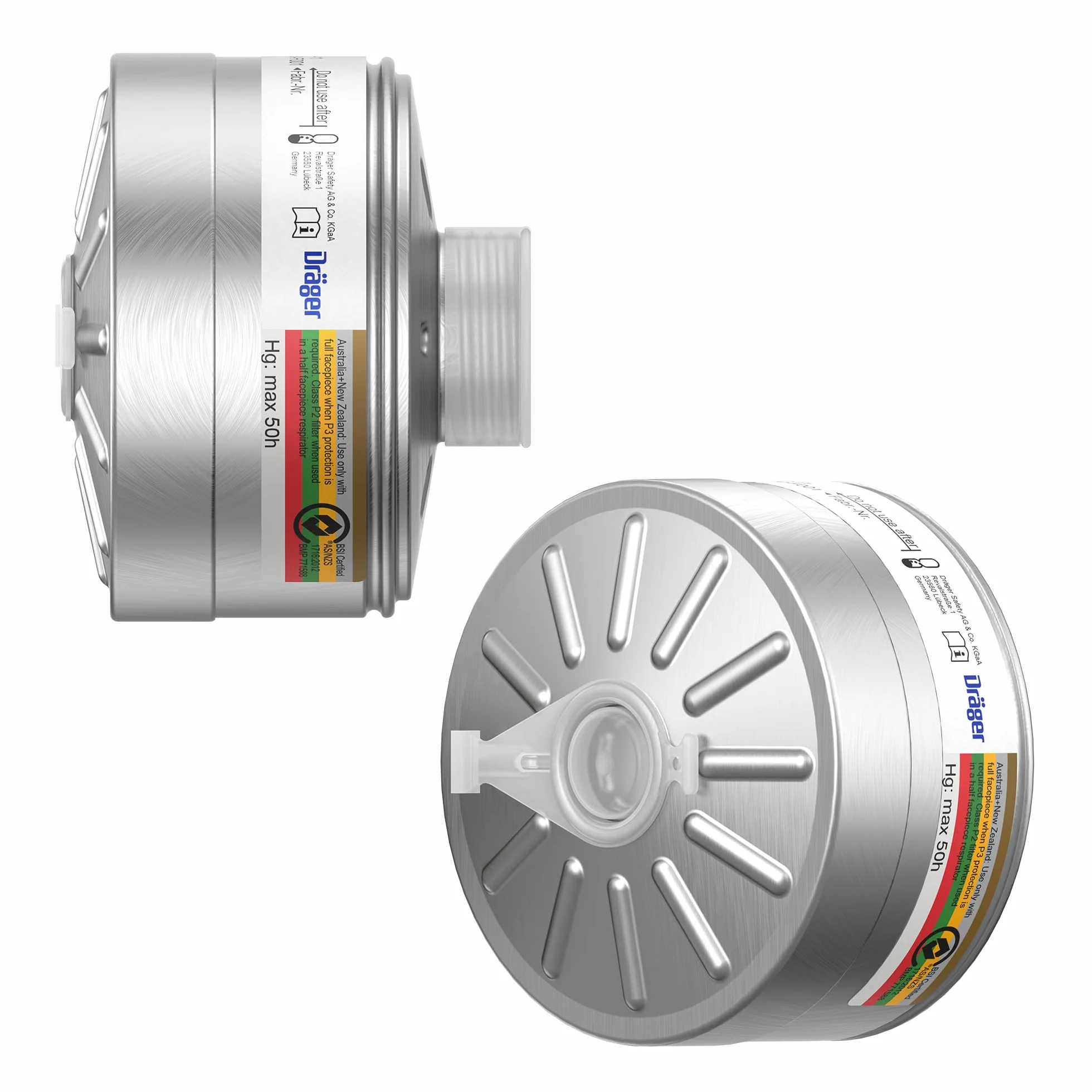 Dräger X-plore Rd40 filtr kombi A2B2E2K2Hg P3 do gazów, oparów, cząstek stałych, 1 szt. | Filtr do pełnych i półmasek X-plore 4740, 6300