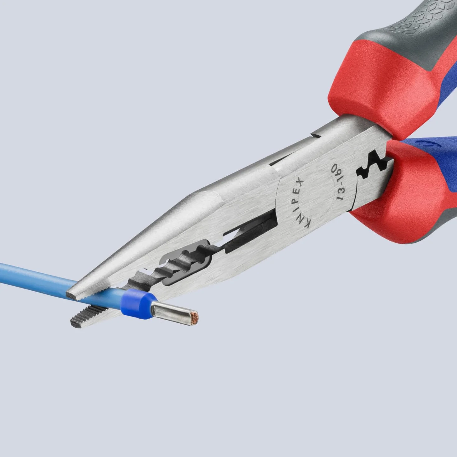 KNIPEX Szczypce wydłużone dla elektryków z rękojeściami Comfort 160 mm, 13 02 160