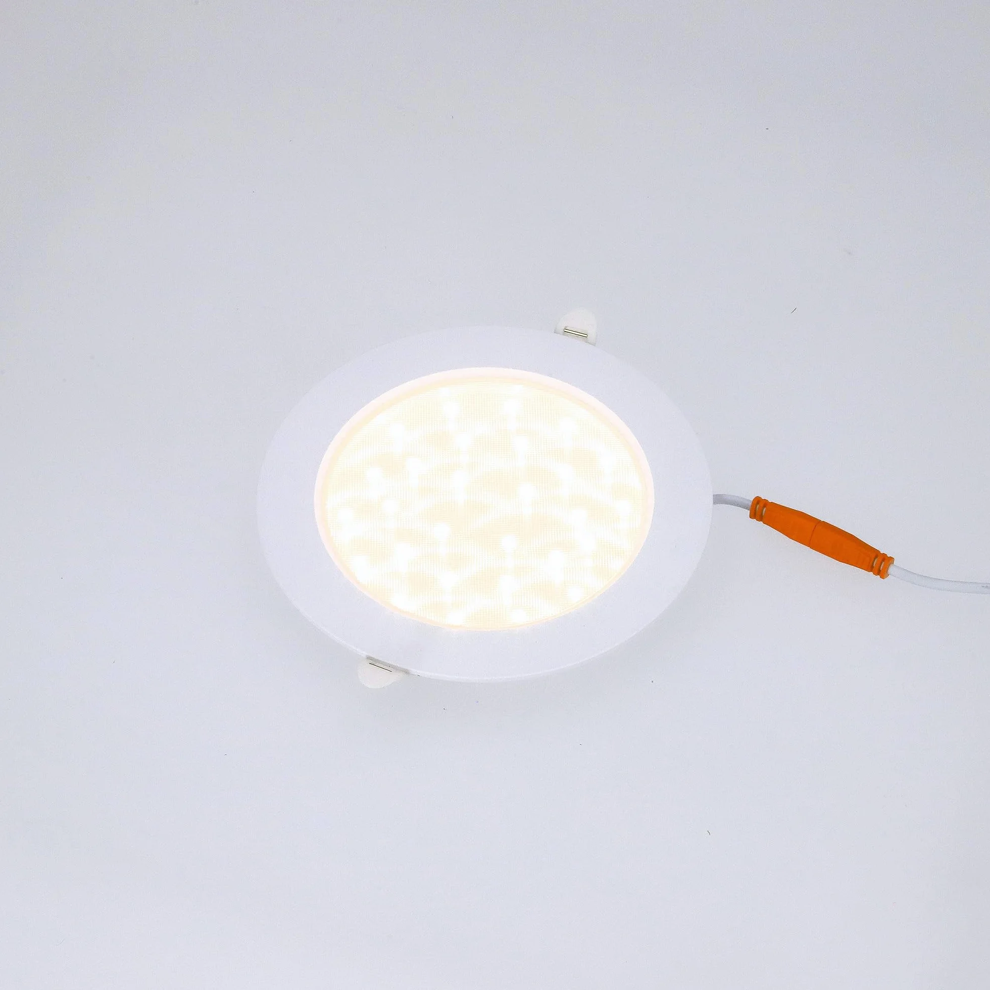 Zestaw 2x Panel LED Sufitowy 12W 4200K Neutralna Biel - Reflektor Wpuszczany Downlight 1200lm Ultracienki Biały 230V - Okrągła Oprawa Podtynkowa do Salonu, Kuchni, Biura - Horoz Electric