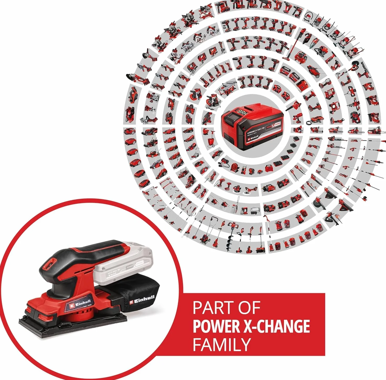 Einhell Power X-Change akumulatorowa szlifierka mimośrodowa TE-OS 18/187 Li Solo 18V