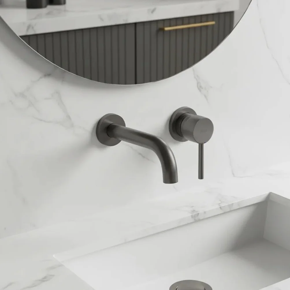 Rea - Bateria Umywalkowa Podtynkowa Łazienkowa Lungo + Box, Mosiądz, Głowica Ceramiczna