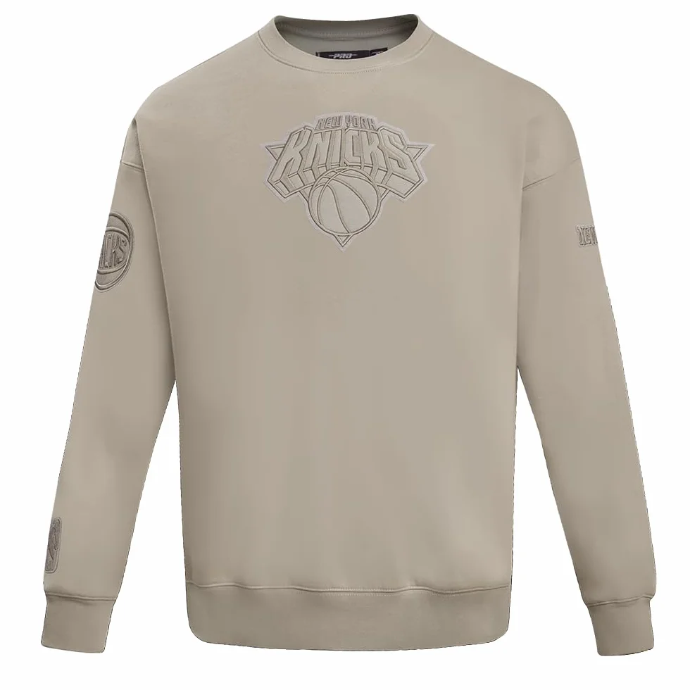 Pro Standard Męska bluza NBA Neutral M Drop Shoulder FLC Crewneck Bluza, szarobrązowa, L, brązowy (taupe), L