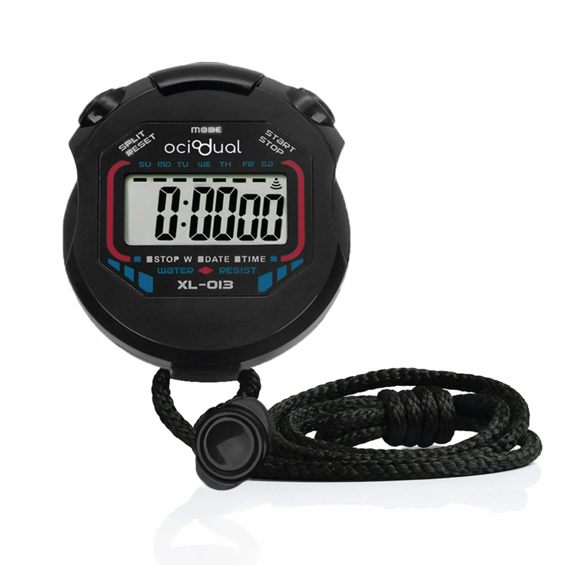 OcioDual Ręczny Cyfrowy Stoper Sportowy Wielofunkcyjny Zegarek Wyścigowy XL-013 Czarny Alarm Sportowy Dokładność Wyświetlacz LCD