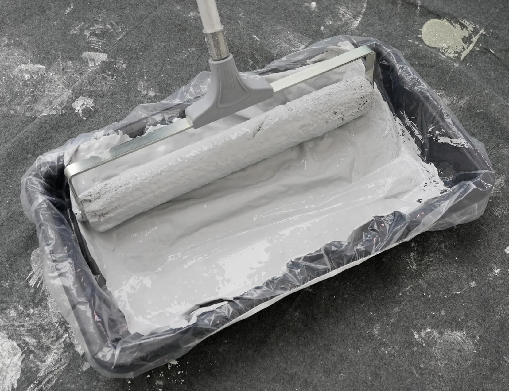 ROLLINGDOG Zestaw wałków malarskich 45 cm, 6 szt., 45 cm, rękawy na wałki malarskie z ramą wałka, taca na farby z 2 wkładkami do tacek