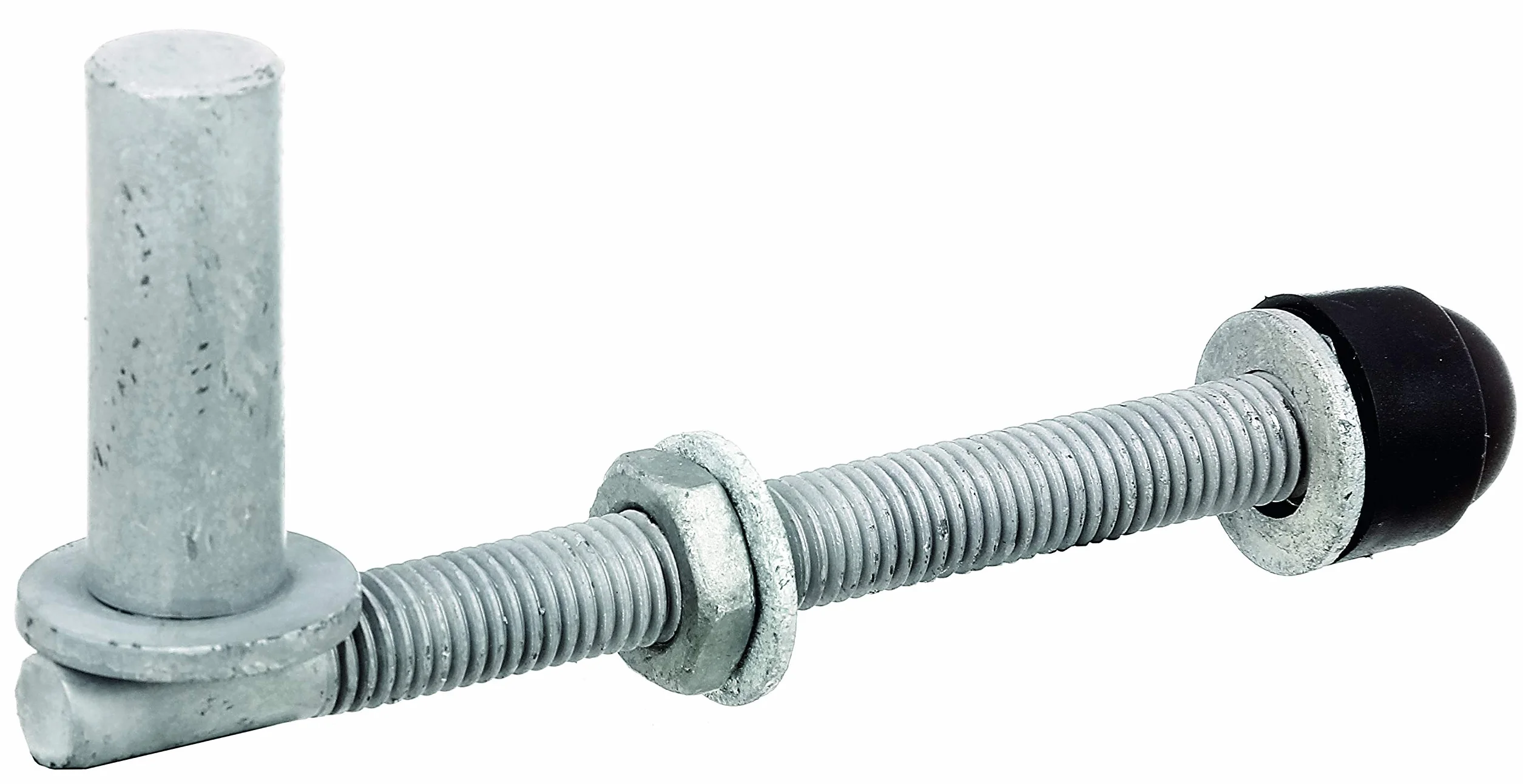 Alberts 410674 Skobel | para, do przykręcenia, regulowany | ocynkowany ogniowo | średnica trzpienia 16 mm | długość 140 mm | gwint M12