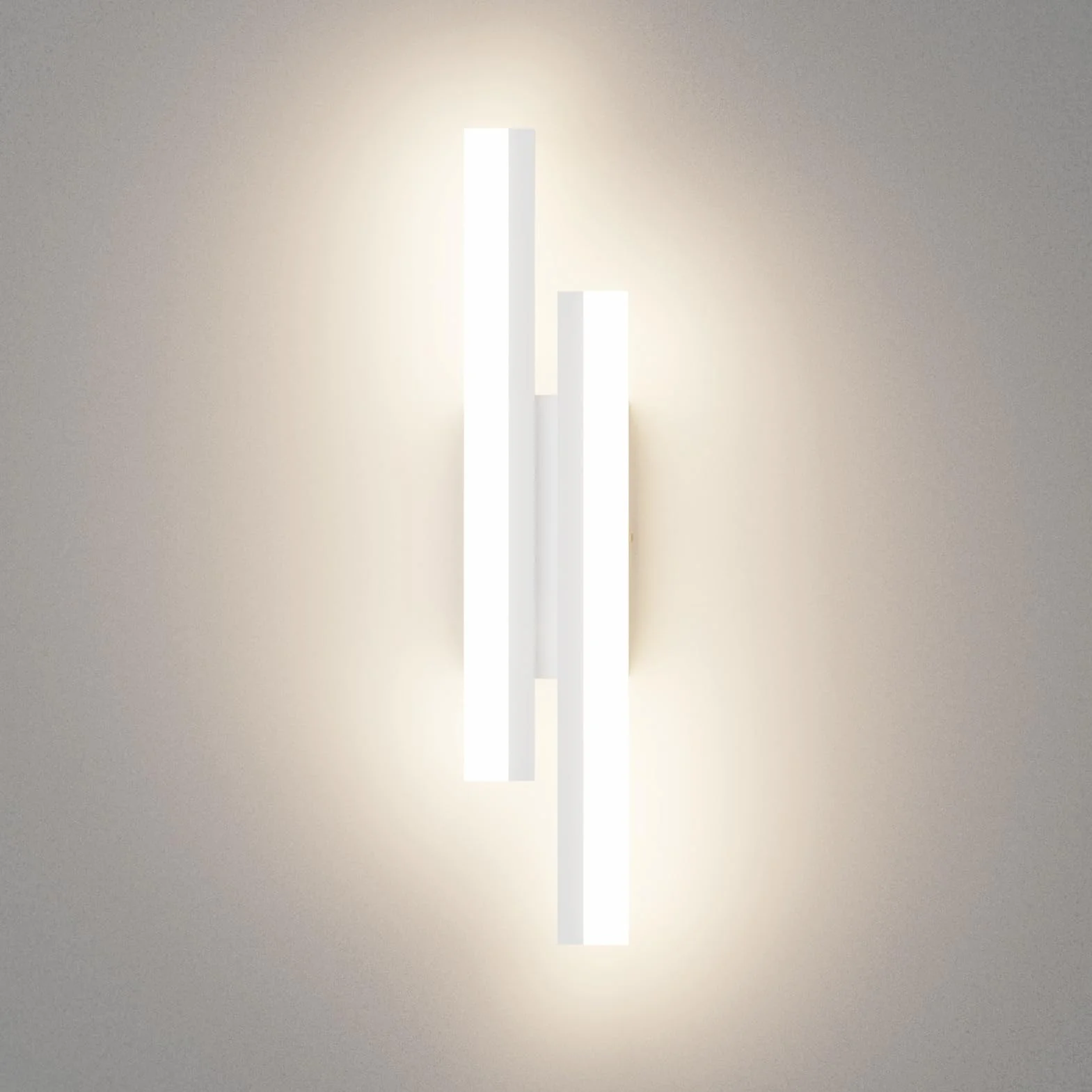 Klighten Lampa ścienna LED do wnętrz, 40 cm, 12 W, 850 lumenów, nowoczesna lampa, aluminium, żelazo + akryl, do sypialni, salonu, korytarza, klatki schodowej, 110-240 V, biała