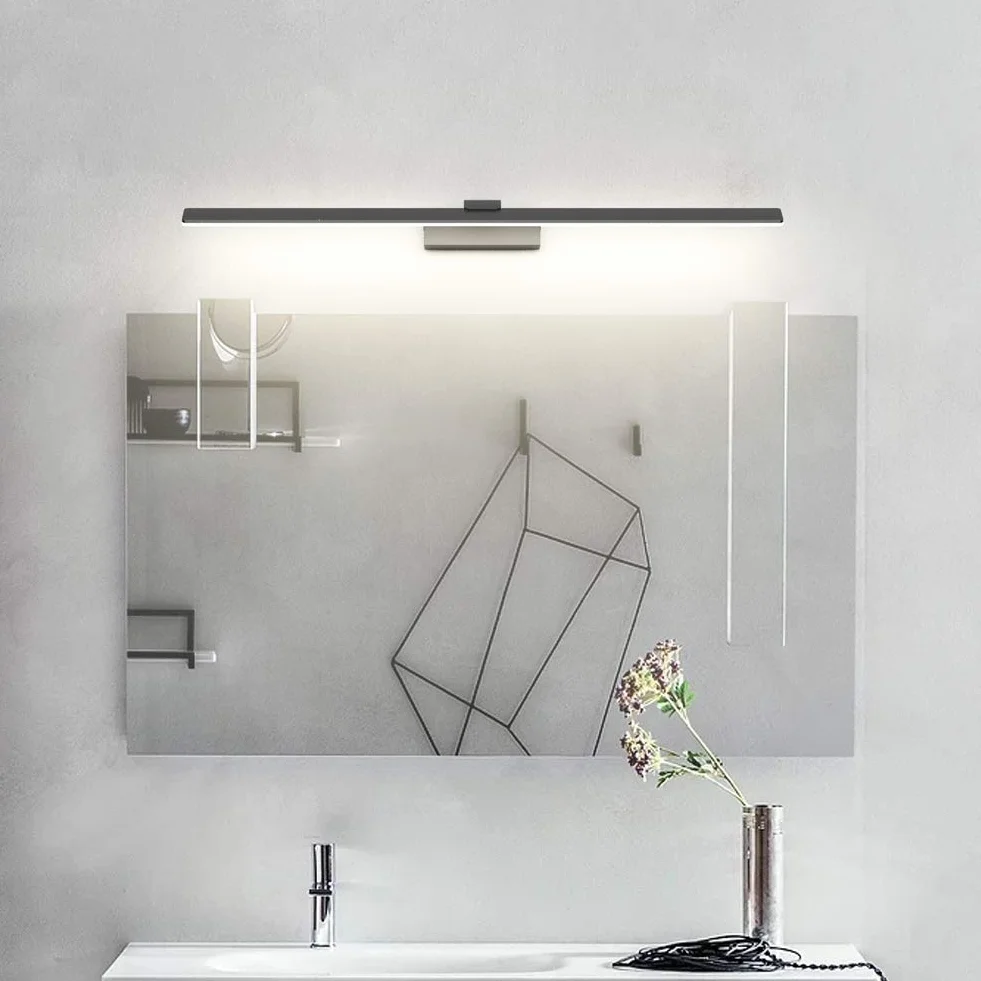 Klighten Lampa LED do lustra łazienkowego 80 cm 24 W 100 lumenów IP44 4500 K czarna