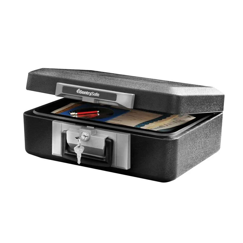 SentrySafe 1160 ognioodporne pudełko blokujące, 0,25 stóp sześciennych, czarny, 4,5 kg