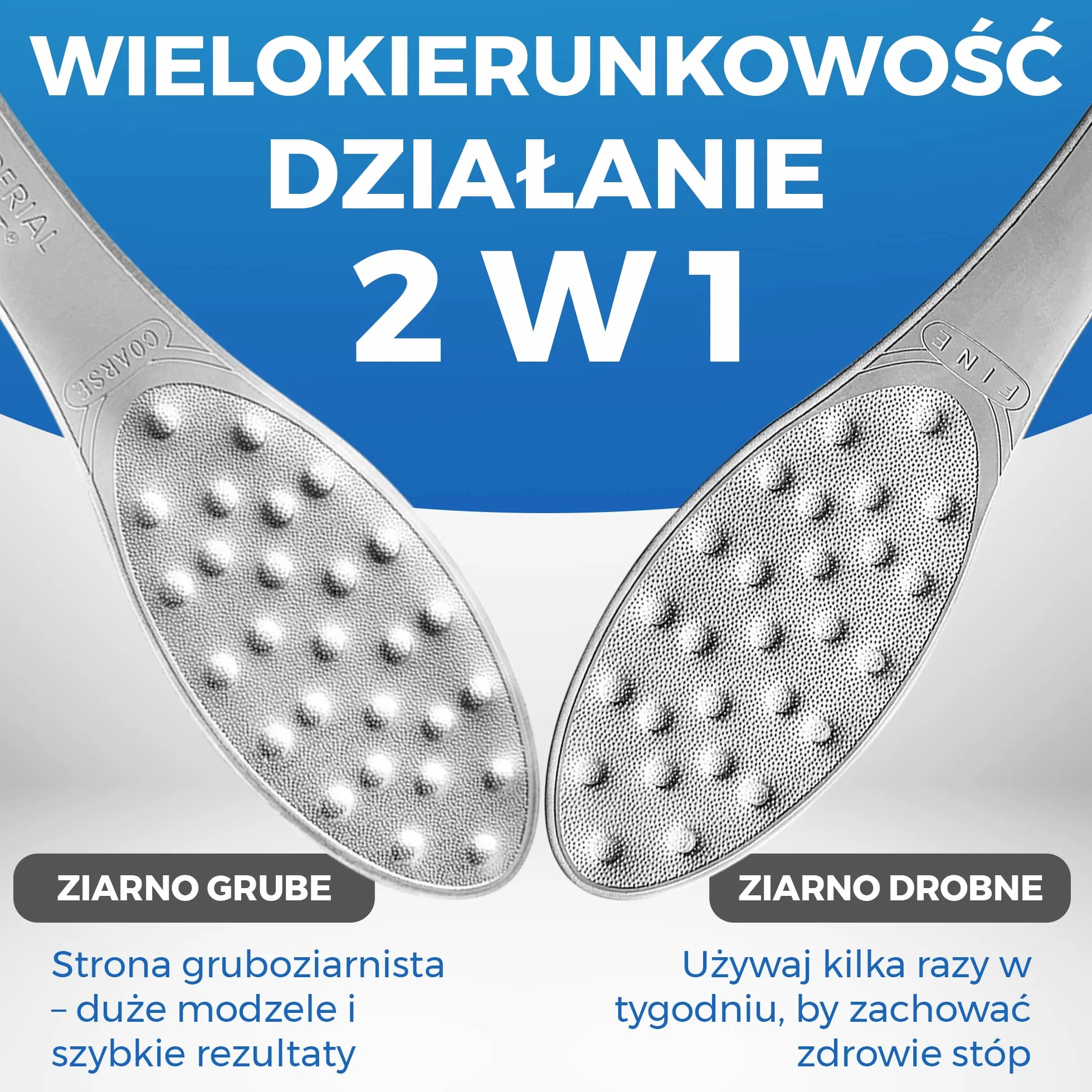 Tarka do Stóp ze Stali Nierdzewnej Dwustronny Pilnik do Stóp Usuwający Odciski i Nagniotki Metalowa Akcesoria do Pedicure
