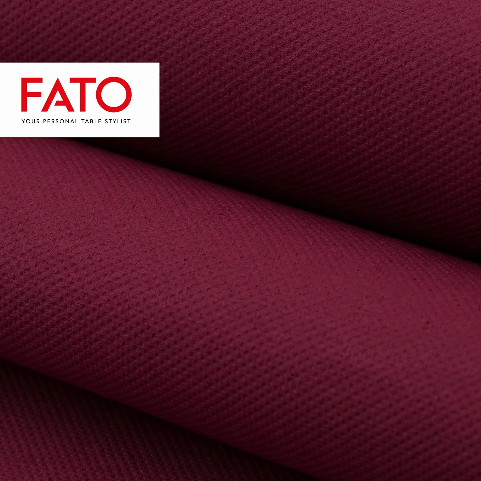 Fato - jednorazowe serwetki papierowe, dmuchawa i miękkość, opakowanie 40 serwetek, rozmiar 38 x 38 złożone w 4, 2 welony, kolor bordowy, 100% czysty papier celulozowy, certyfikat FSC