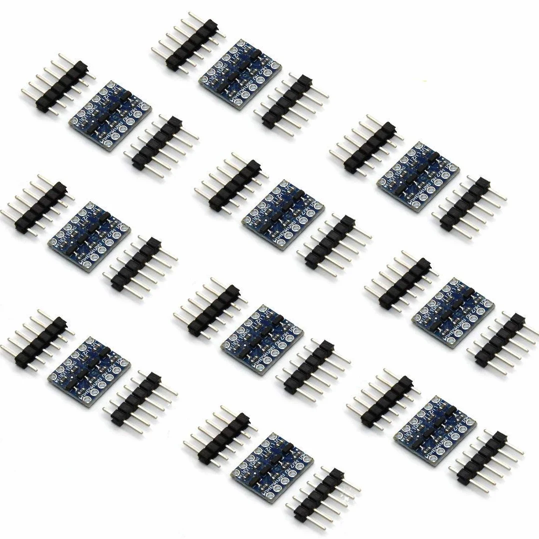Hailege 10 sztuk IIC I2C Logic Level Converter Bi-Directional Moduł 5V 3,3V Level Converter Adapter dla Arduino