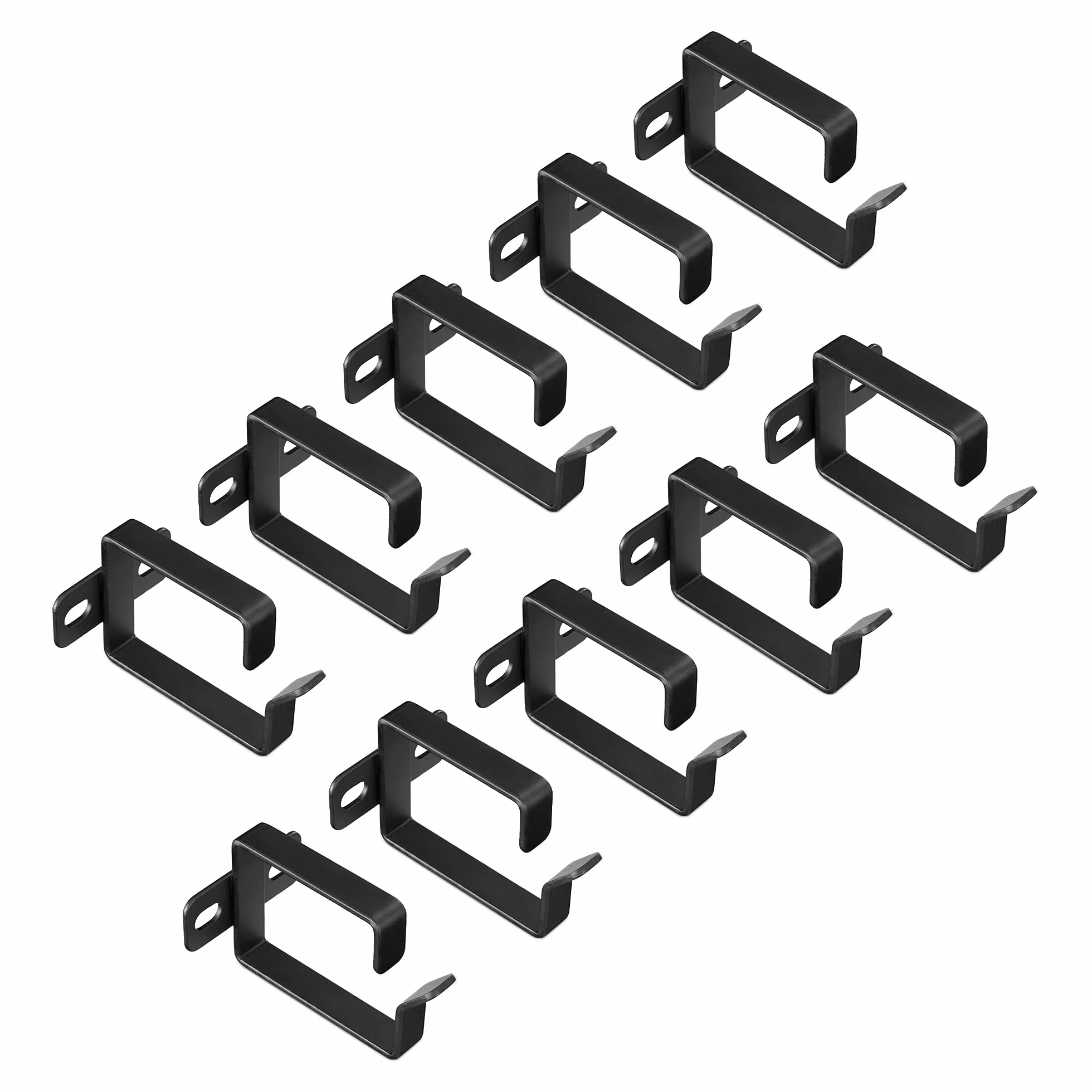 kwmobile 10 x wieszak na kable szafka serwerowa – 4,4 x 6 x 4,5 cm – szafa sieciowa prowadzenie kabli – 19 cali Rack zestaw prowadnic kablowych