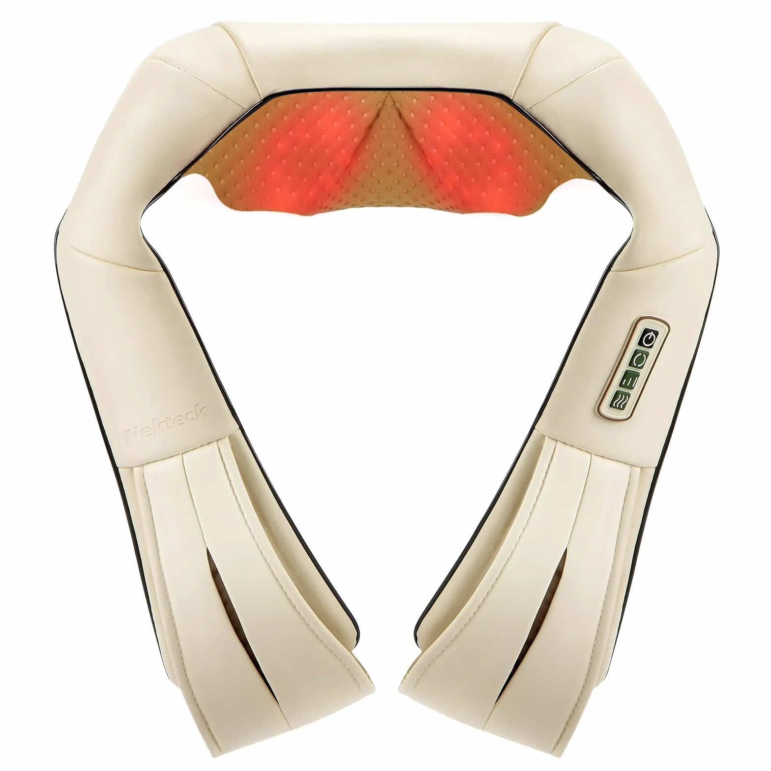 Nekteck Shiatsu poduszka do masażu z ogrzewaniem, szyi, ramion, pleców