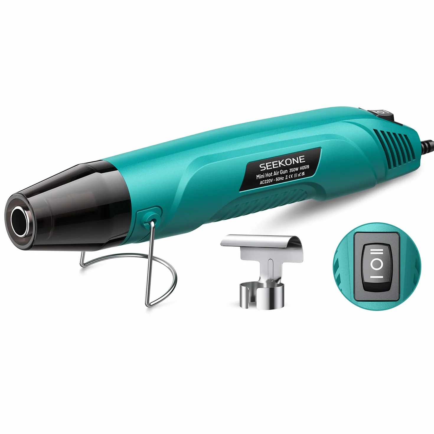 SEEKONE Handheld Heat Gun, 350°C Multi Function Portable Mini Hot Air Gun