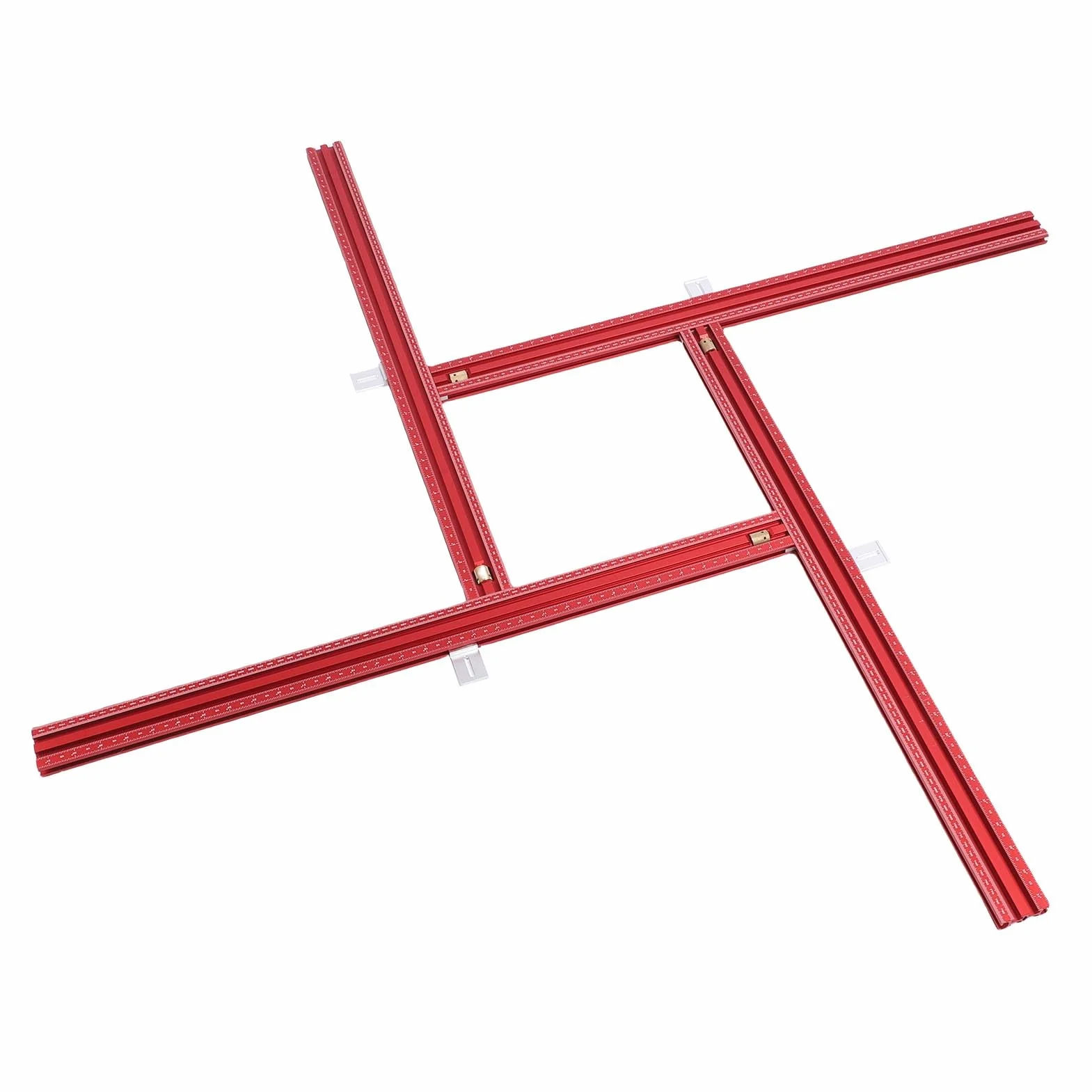 Fafeicy Aluminiowy system prowadnic do frezowania Regulowany szablon kwadratowy 800 mm Wielofunkcyjny zestaw szyn do narzędzi do cięcia drewna