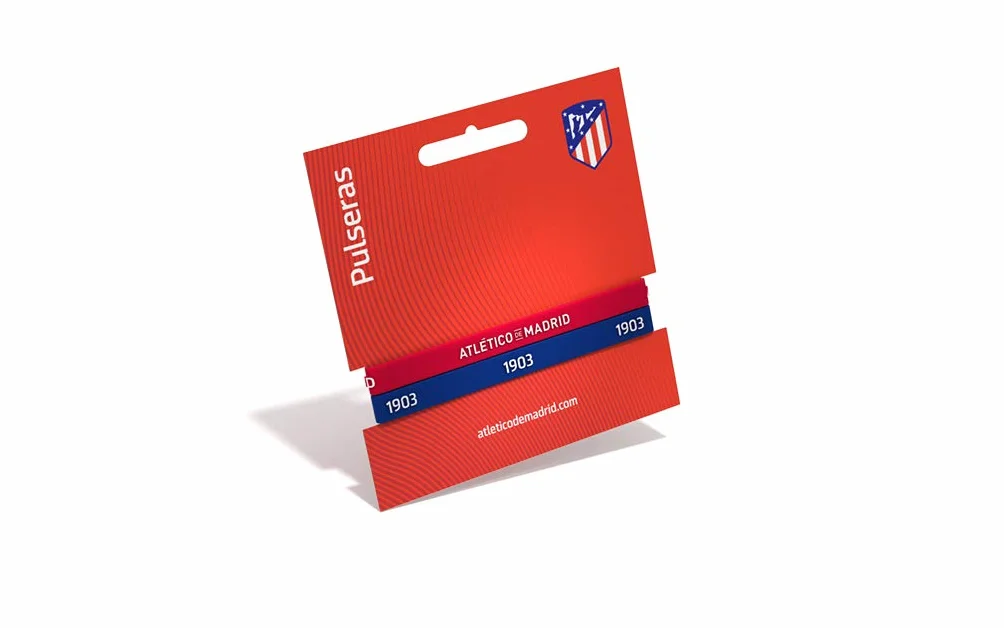 Atlético de Madrid Bransoletka Relieve czerwona i niebieska standardowa dla mężczyzn | silikonowa bransoletka | wsparcie oficjalnego produktu | ATM