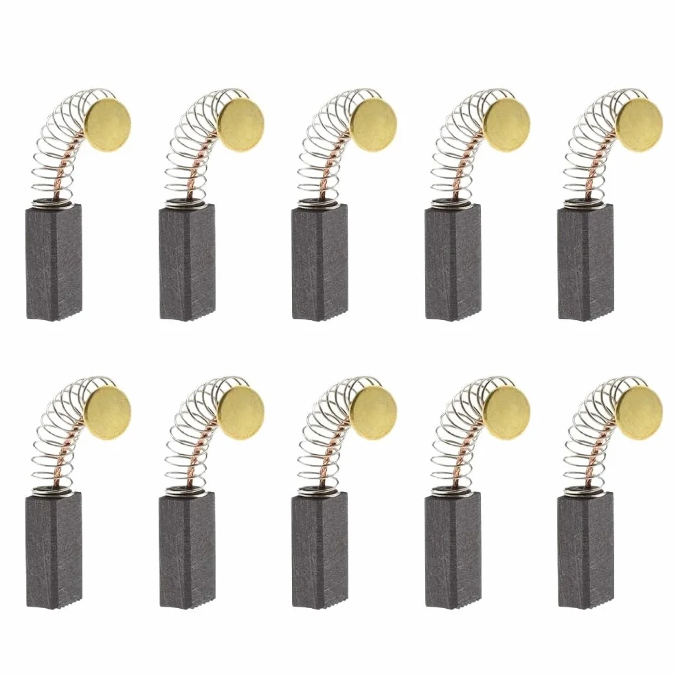 Części silnika Szczotki węglowe 10 szt. 13 x 8 x 5 mm Akcesoria Węgiel/Metal Ciemnoszary