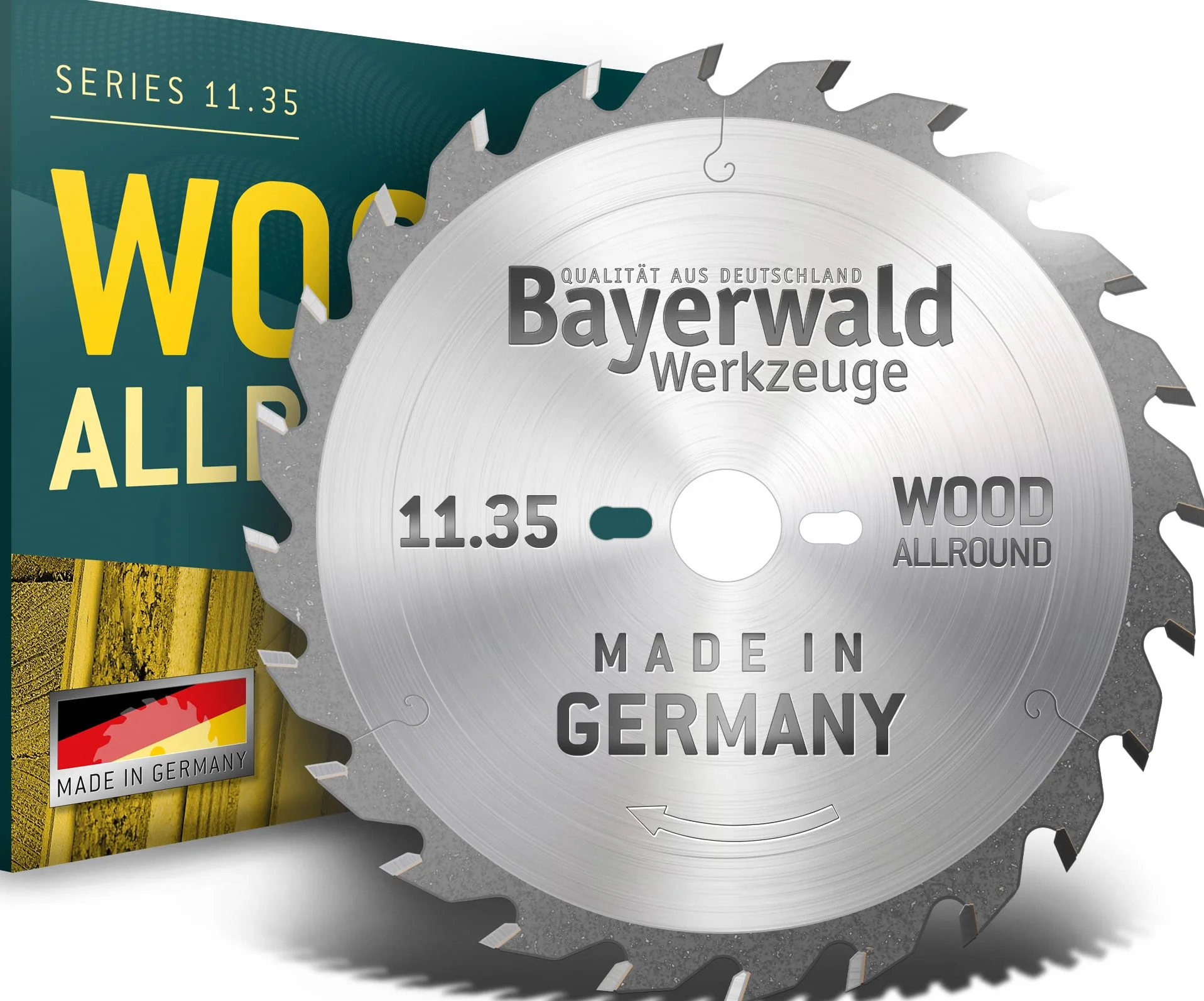 Bayerwald - HM ręczna tarcza do piły tarczowej do drewna - Ø 210 mm x 2,8 mm x 30 mm | ząb zmienny (24 zęby / grubo) | Otwory dodatkowe: 2/7/42