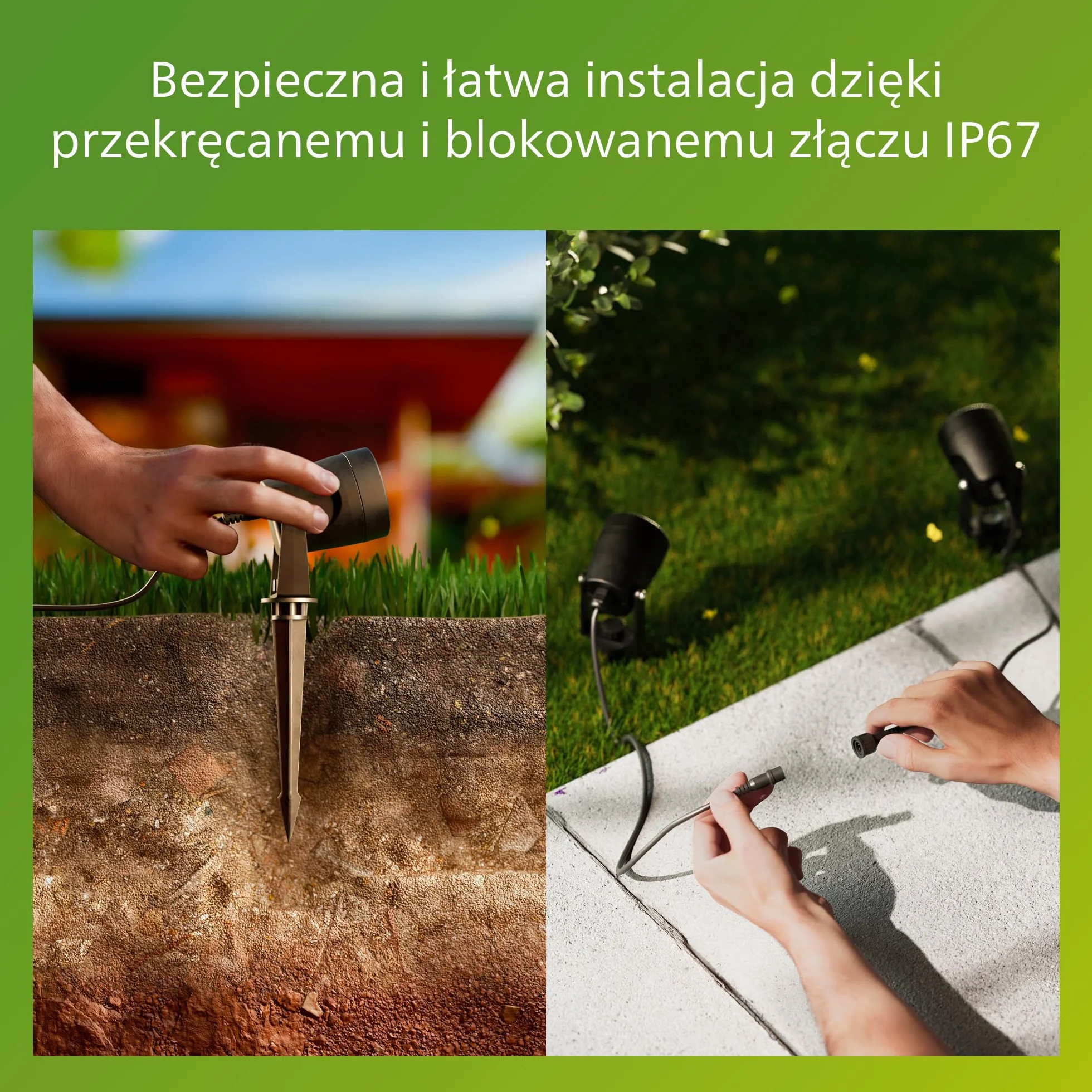 Philips Reuel Zewnętrzna Lampa Punktowa 24 V GardenLink Niskonapięciowa 2700 K 180 lm Czarna Zestaw Rozszerzeń
