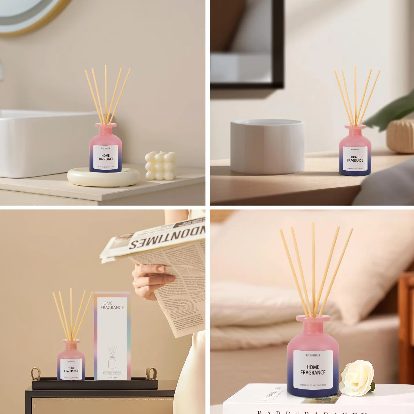 SCENTORINI Dyfuzor pokojowy 100 ml z patyczkami, odświeżacz powietrza zapachowy letniej nocy