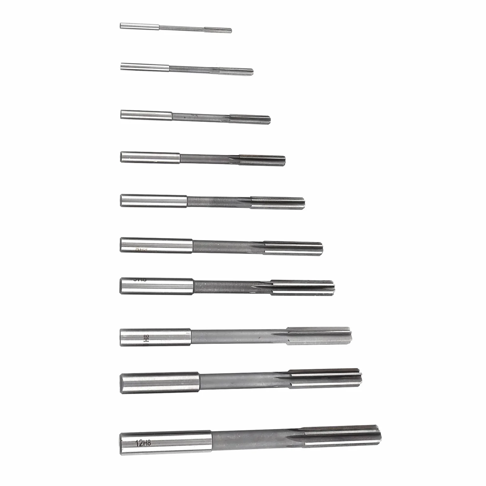 10 stücke Maschinenreibahle HSS Zylinderschaft Chucking Reibahlen Fräser Werkzeug-set, 3/4/5/6/7/8/9/10/11/12mm