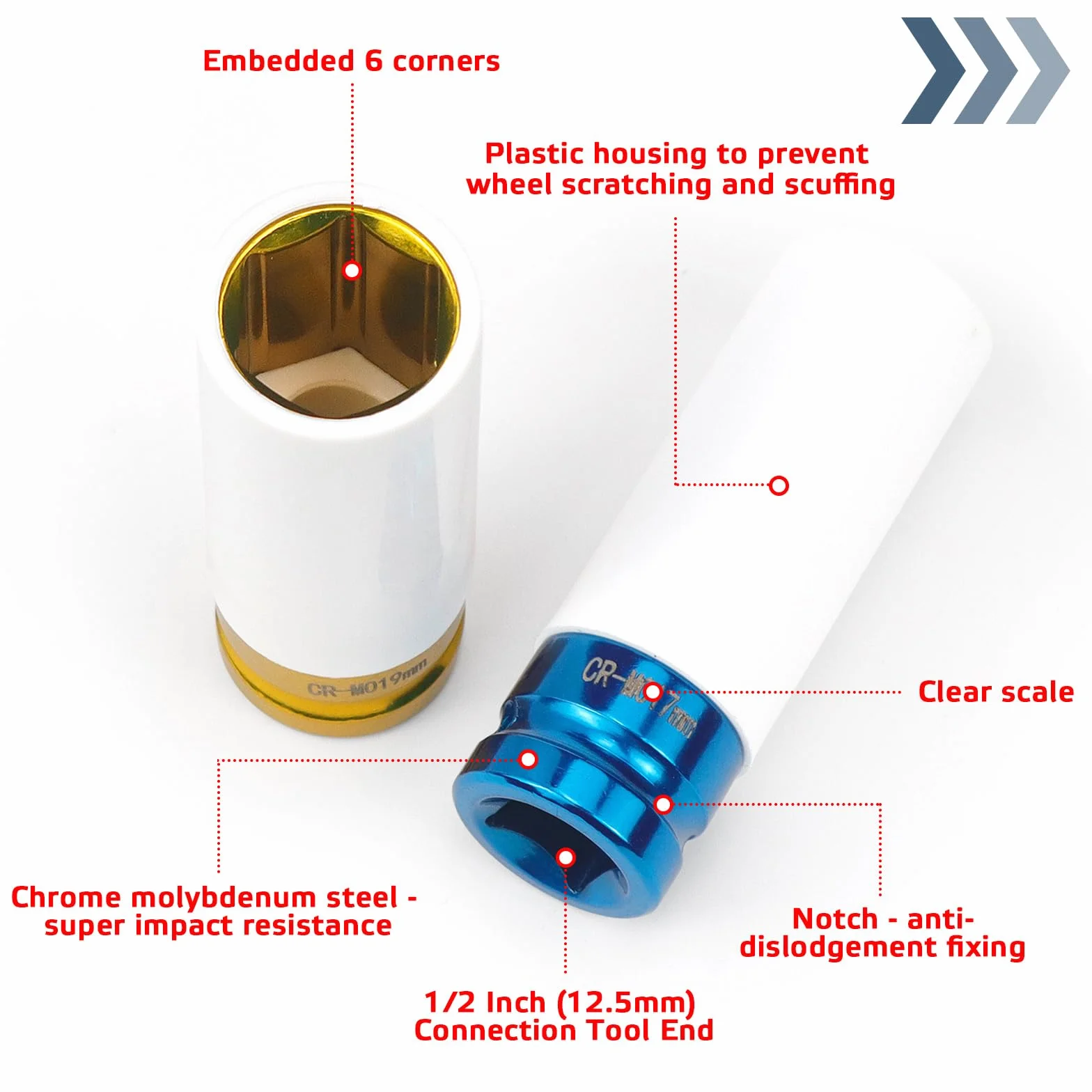 Nakrętki do wkrętarki udarowej 1/2 cala 17 mm 19 mm nakrętki do wymiany kół, wkładki ochronne, zestaw kluczy nasadowych, aluminiowe końcówki do felg do wkrętarki udarowej (17 mm)