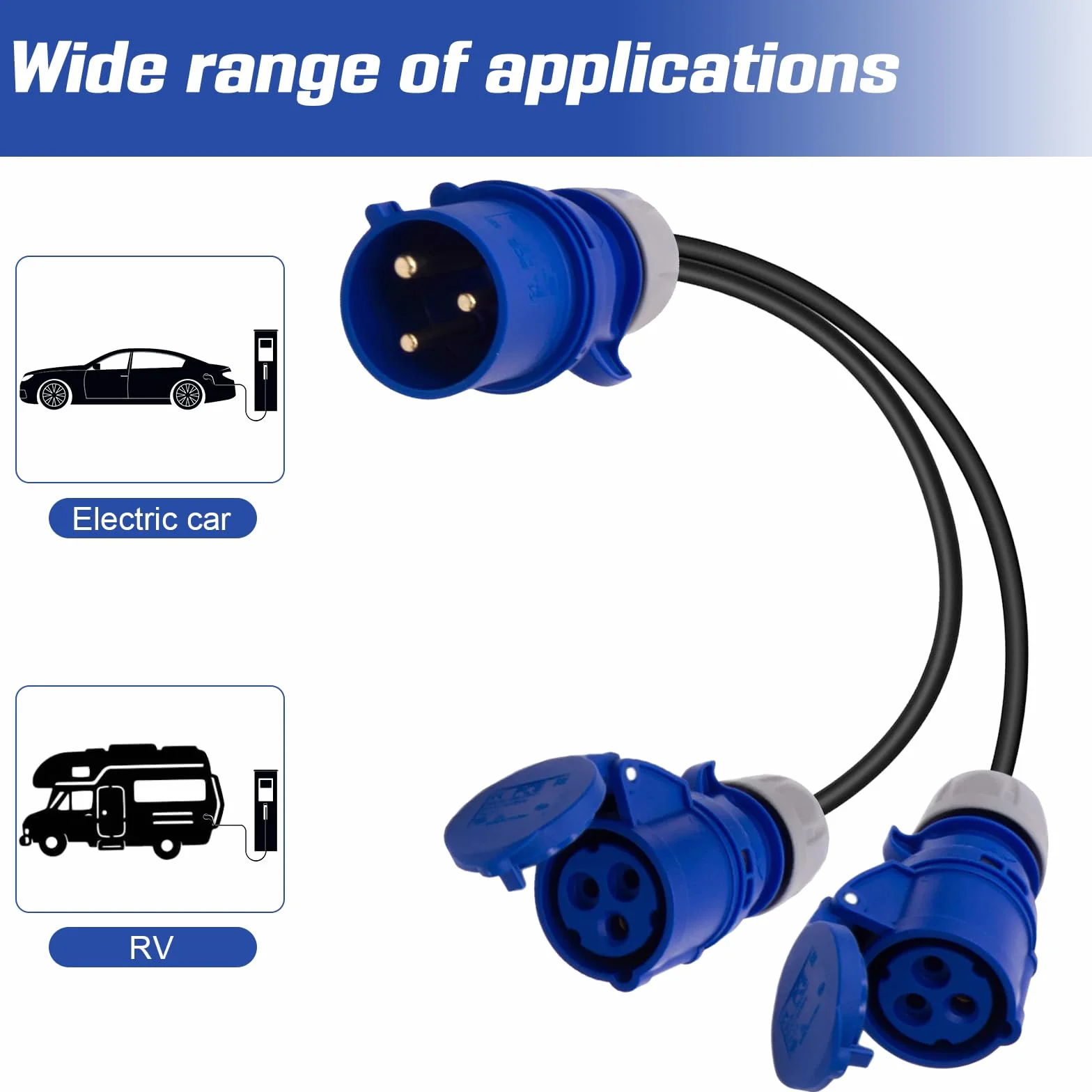 Adapter CEE 32A na 2x16A IP44 Rozdzielacz 230V