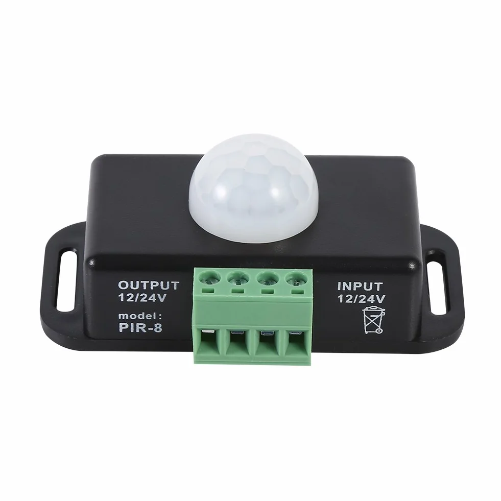Moduł LED 12V Bewegingssensor, Detektor Ruchu PIR 12-woltowy Przełącznik Czujnikowy do Listwy Oświetleniowej LED DC 12V 24V Bezpieczeństwo Ciała na podczerwień