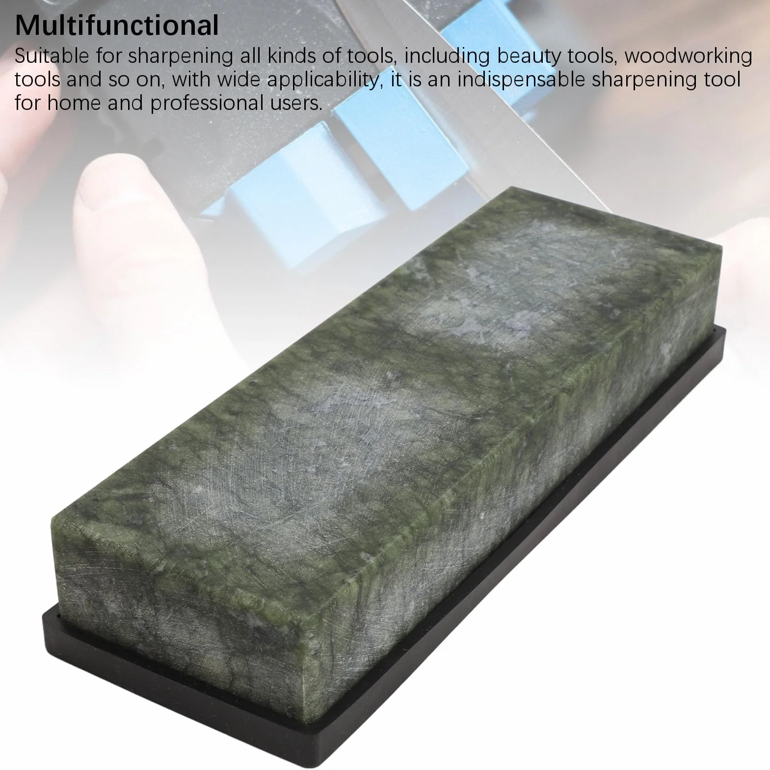 Green Whetstone 10000 Grit Wear Fine Polishing Grindstone Sharpener Honing Stone for Kitchen Woodworking Beauty Tools 6 x 3 x 18cm with 2 Protecting Covers