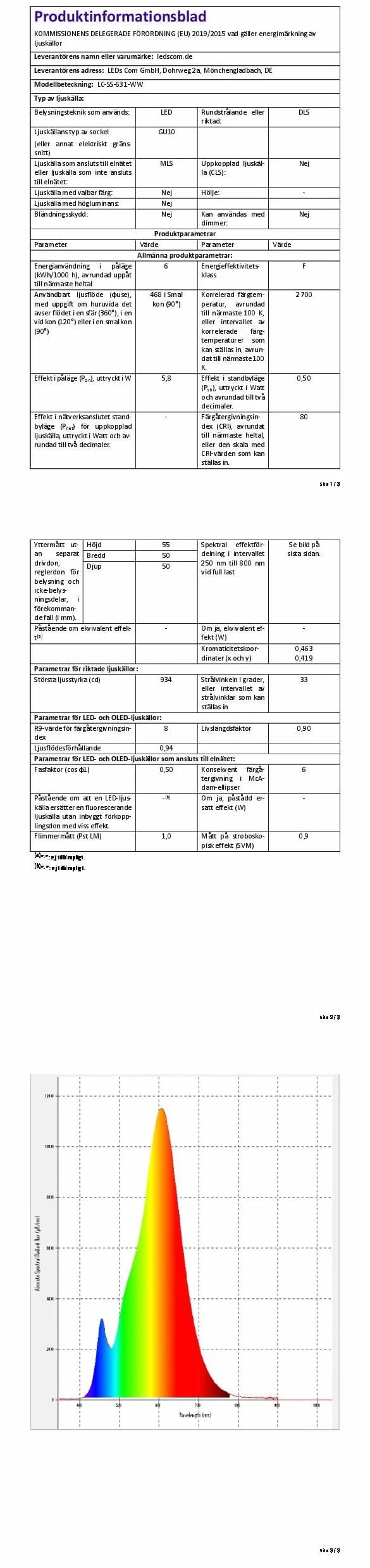 ledscom.de BOFU Oprawa wpuszczana w ziemię stal nierdzewna okrągła IP67 150mm Ø lampa LED 5,473W 468lm 30° ciepła biel