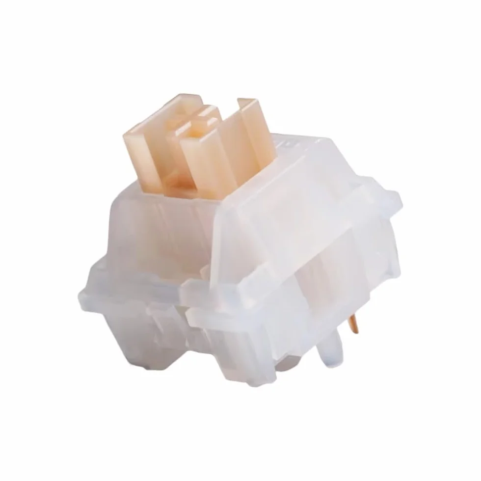 Outemu Silent Yellow Jade V2 Switch, 5Pin Pre-Lubed Silent Thocky Tactile Switch For Custom Mechanical Keyboard(30PCS)
