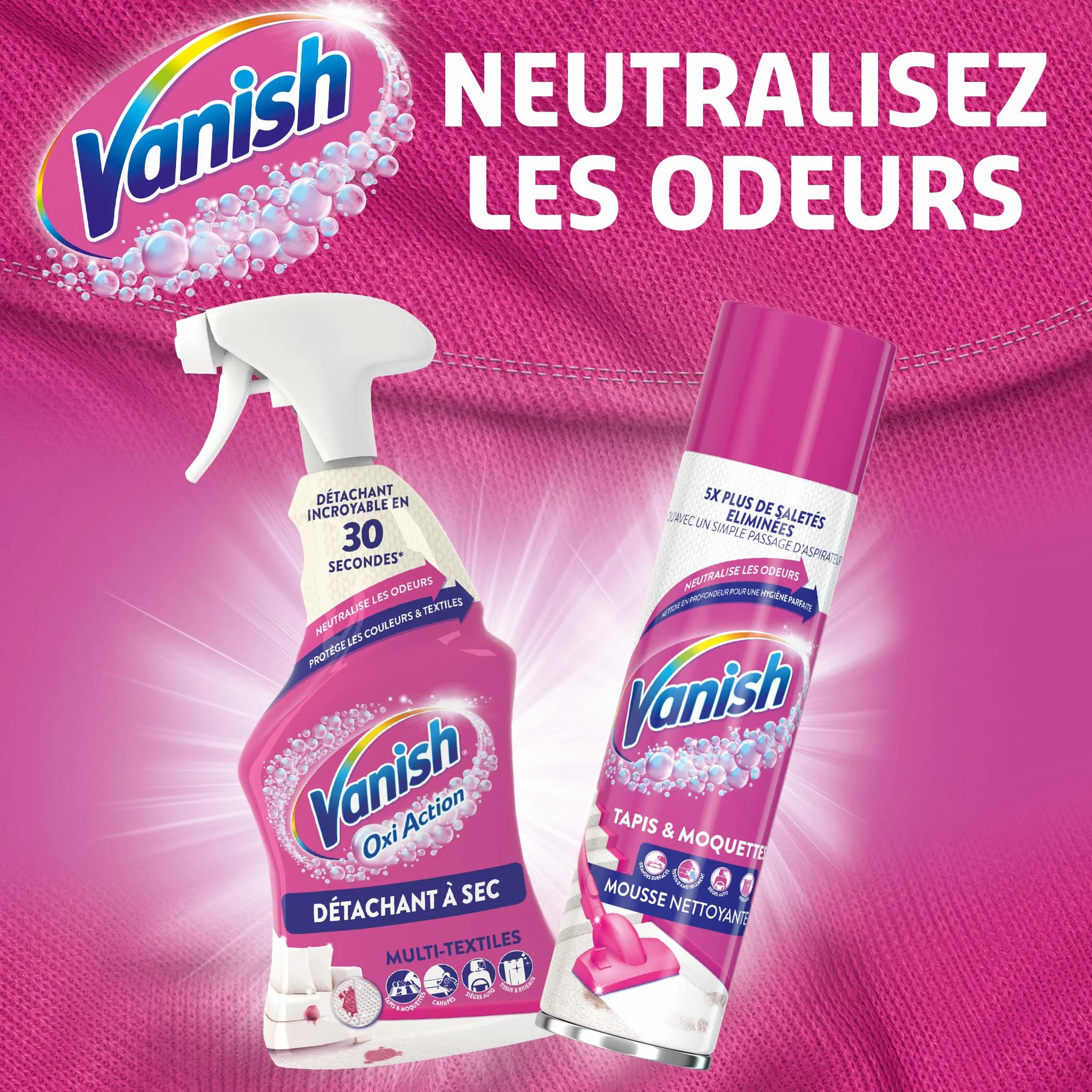 Vanish Vanish oxi action suchy pistolet do usuwania plam, 750 ml, spray 500 ml