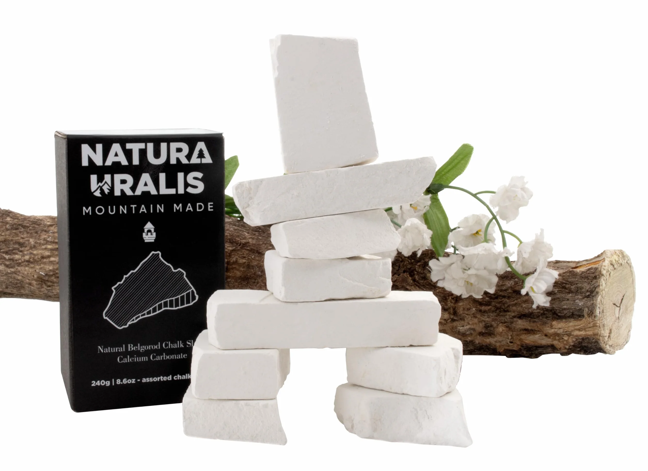 Natura Uralis Kamienie Wapienne Białe 240g Naturalny Węglan Wapnia