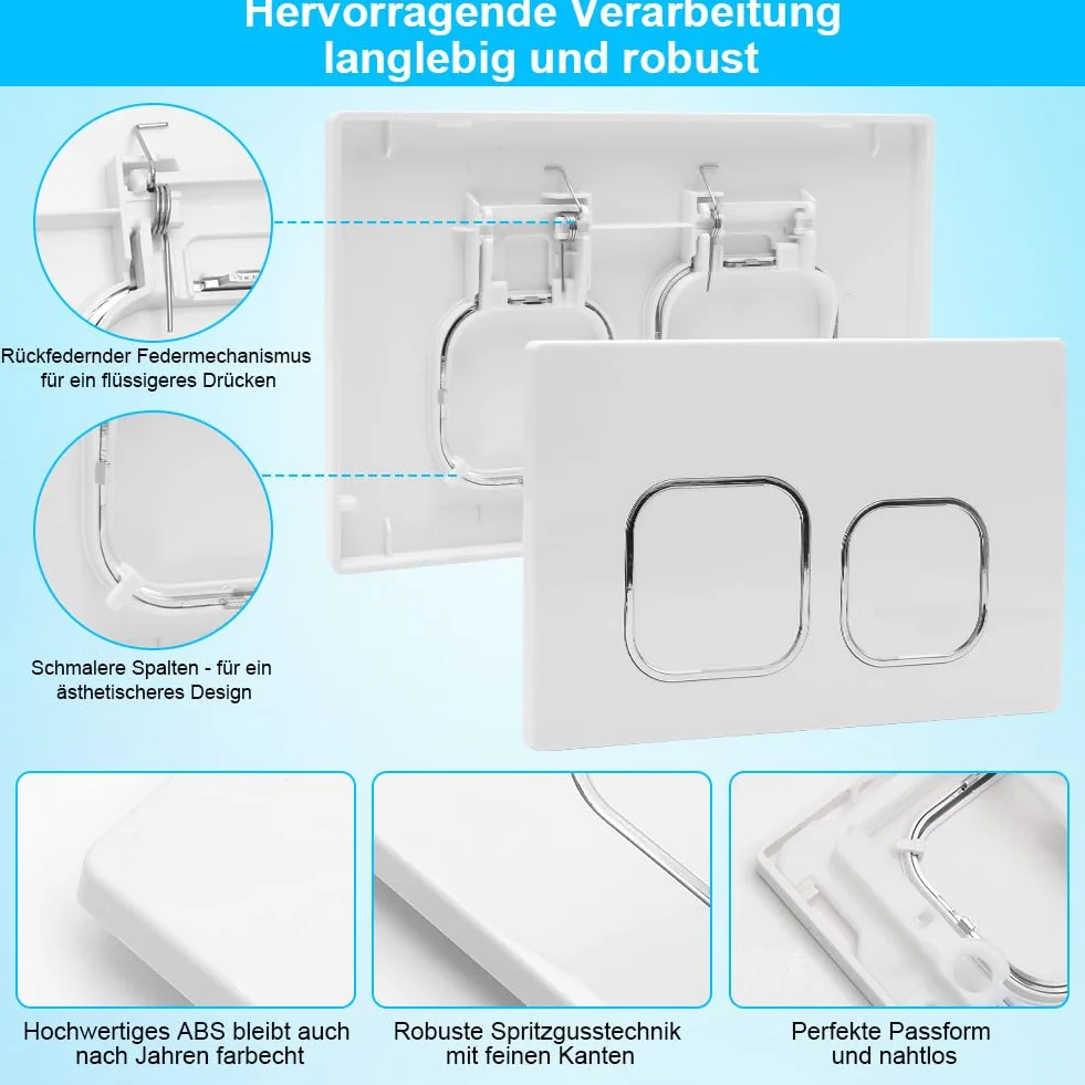 Przycisk WC Geberit Sigma UP300 UP320 podwójne spłukiwanie 243 × 162 mm biały