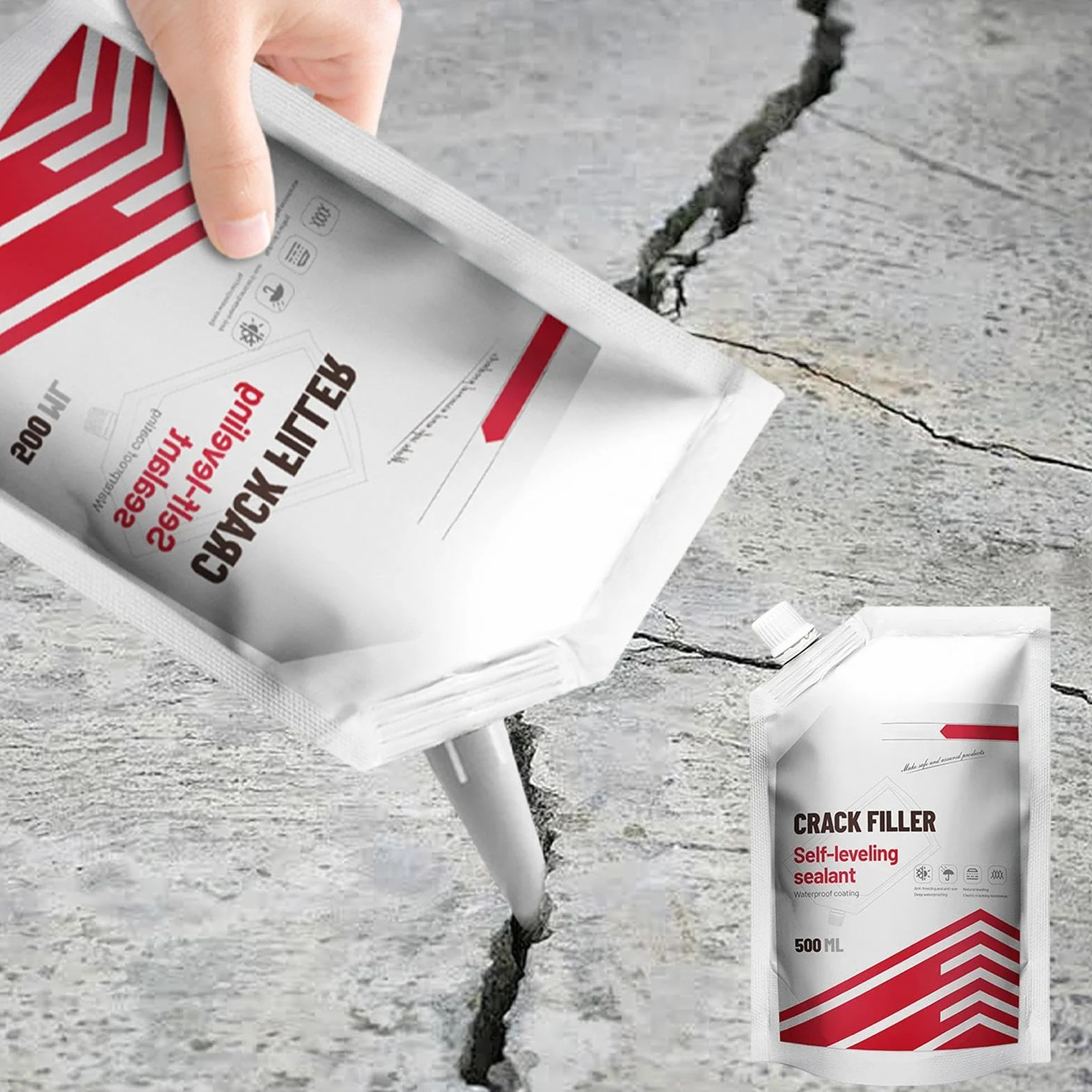 Wypełniacz pęknięć do betonu, plaster asfaltowy, plaster do betonu 500 ml, wypełniacz pęknięć do płytek, wypełniacz pękania dróg, wypełniacz asfaltu, plaster do naprawy betonu, wypełniacz asfaltu