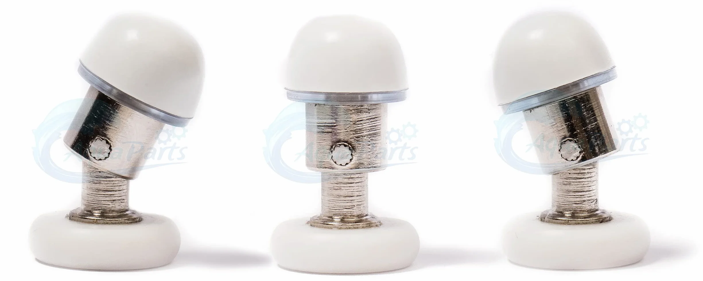 AquaParts Rolki do kabin prysznicowych | średnica koła ⌀19mm | 8 sztuk | do drzwi kabin prysznicowych, drzwi przesuwnych | koła do drzwi prysznicowych | rolki bieżne.