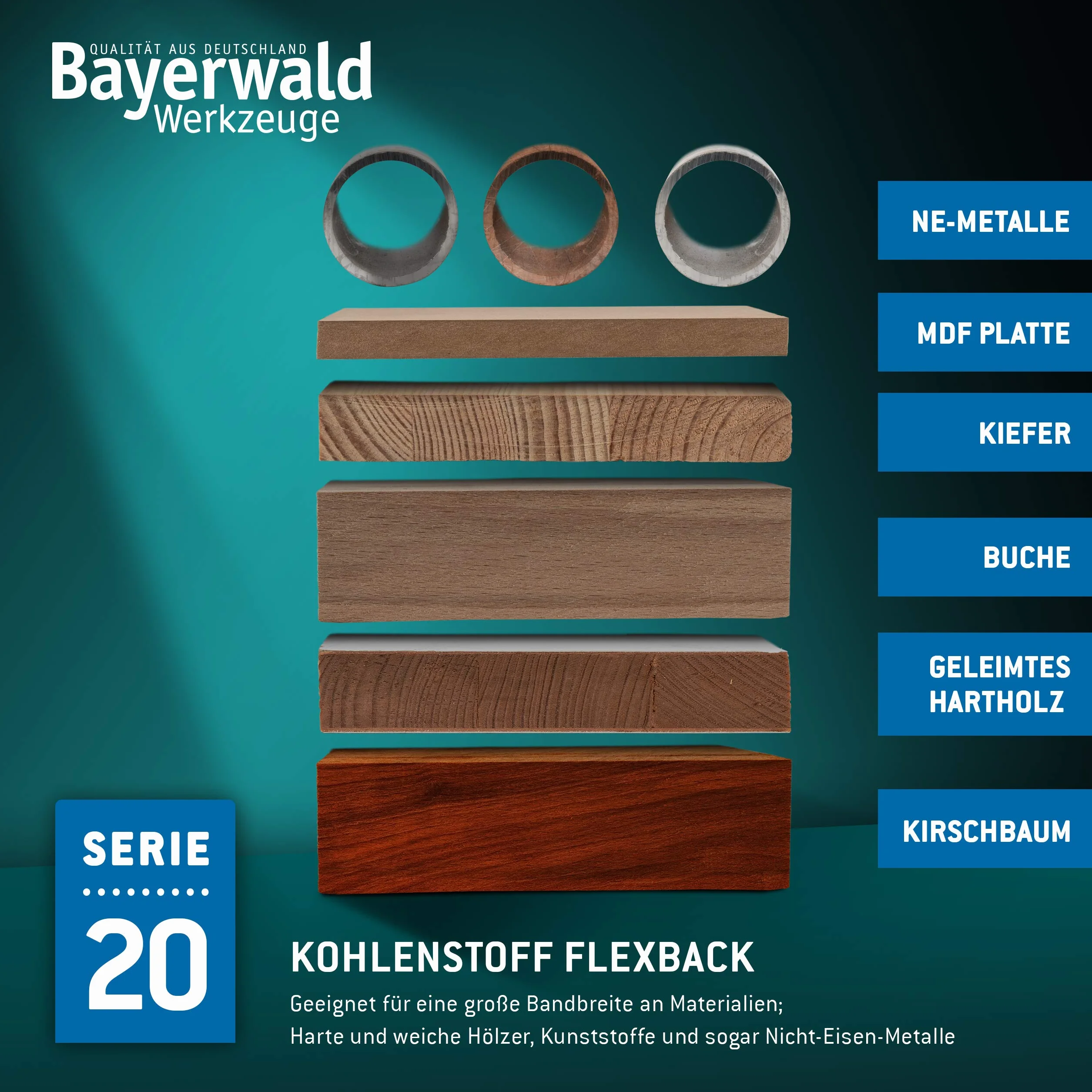 Bayerwald taśma Bayerwald 2240 x 3 x 0,5 x 6 / drewno, metale nieżelazne, tworzywo PCW, cienkie blachy/pasmo piły pasujące do Elektra Beckum i innych