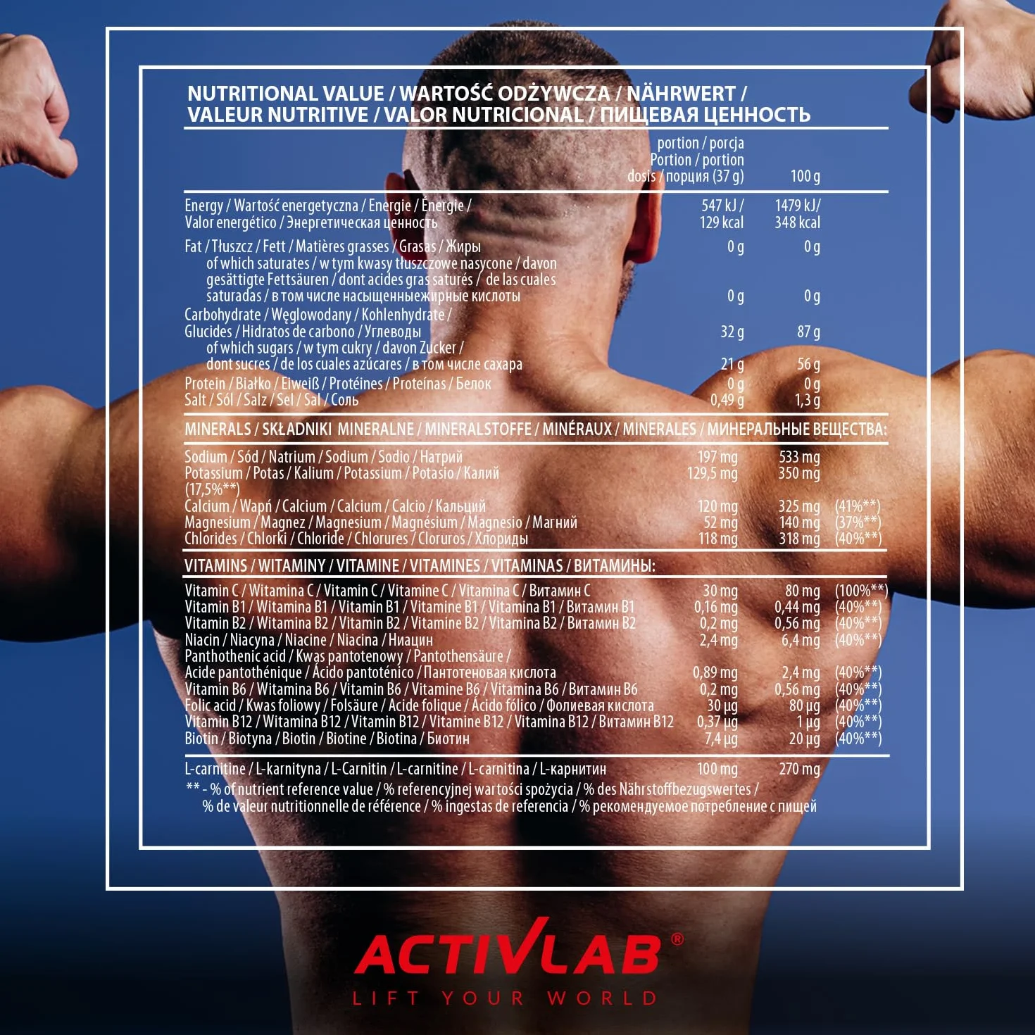 Activlab, Hot Sport drinki izotoniczne, grejpfrut, 1 opakowanie (1 x 1000 g)