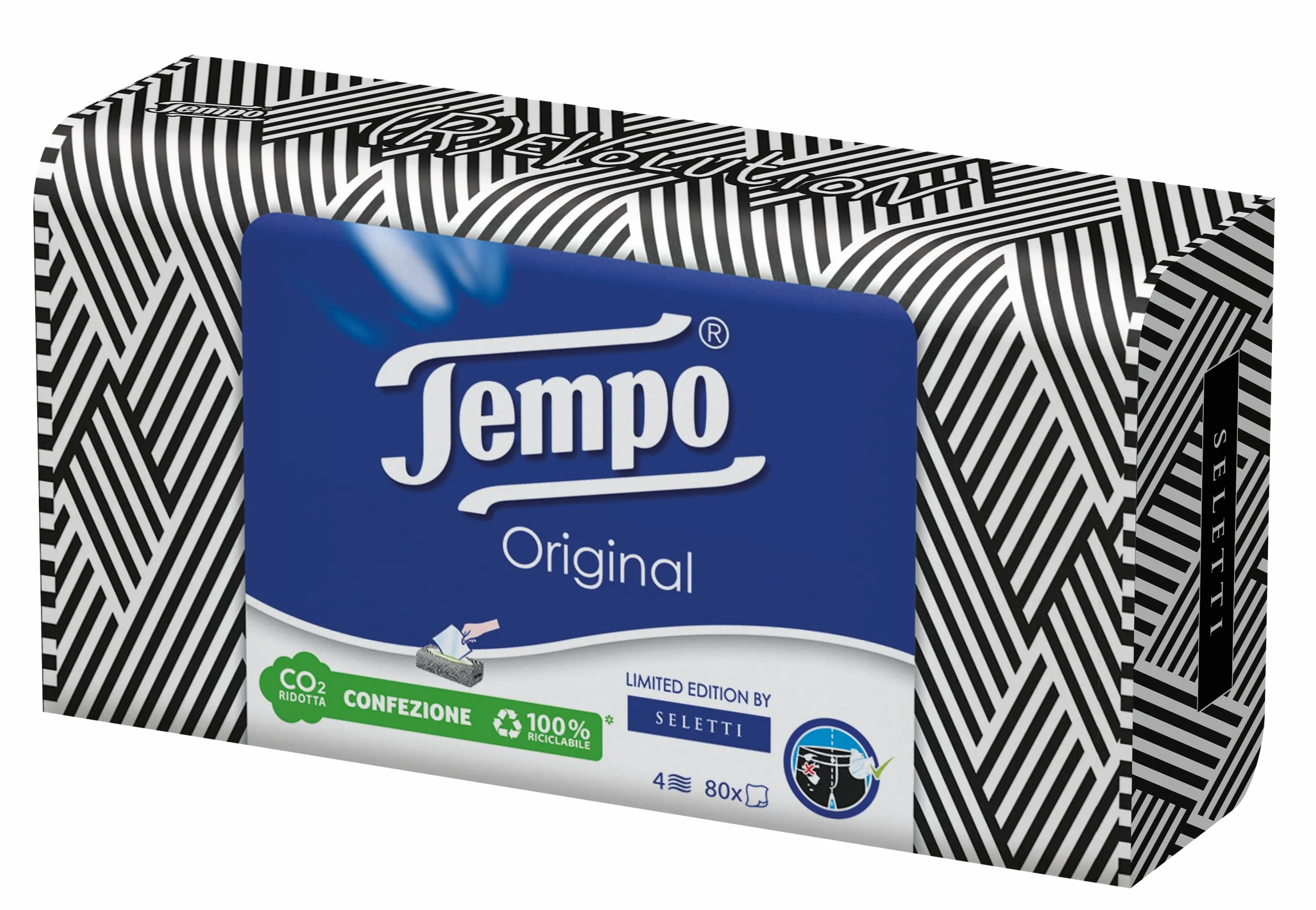Tempo Original 837040 Chusteczki, Biały, 3 x 80 szt.