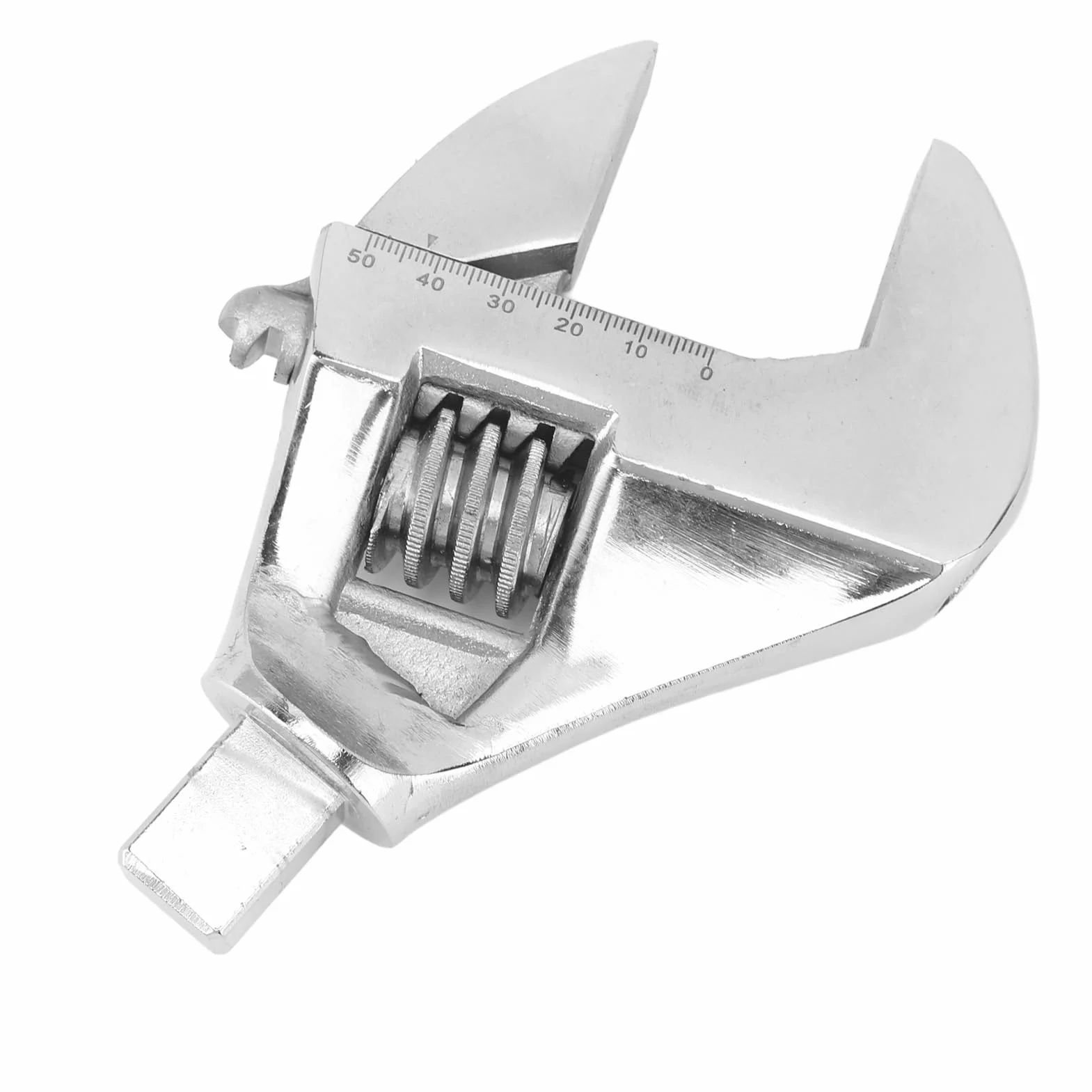 Głowica Wymienna Klucza Głowica Klucza Nastawnego Stal Chromowo-wanadowa 14x18 Mm Port Kwadratowy Duży Otwór ze skalą do Użycia Dynamometrycznego w Naprawach Przemysłowych (0–48 mm / 0–1,9