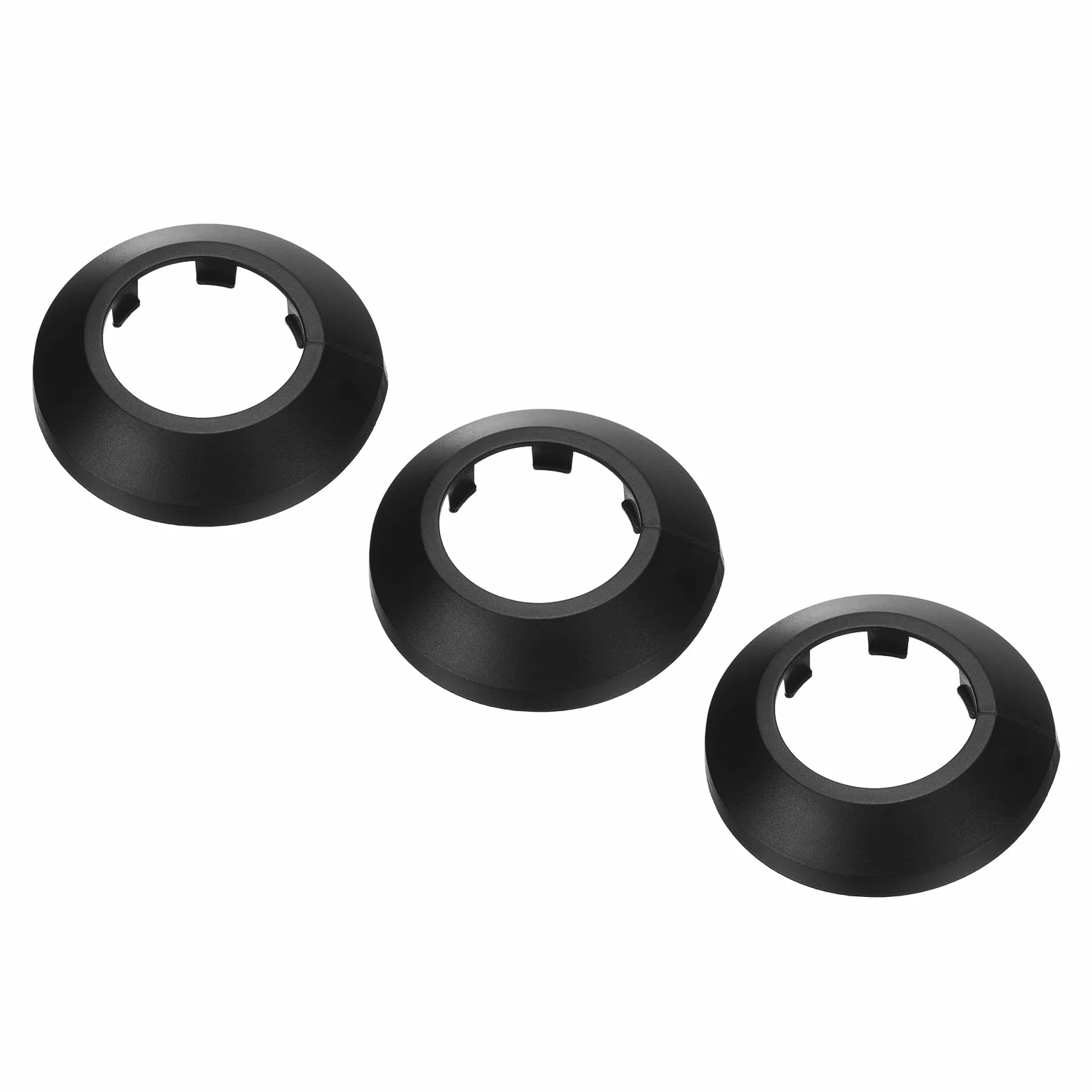 PATIKIL 3 szt. kołnierz osłona rury wodnej dekoracja plastikowa rozeta 40 mm, czarna