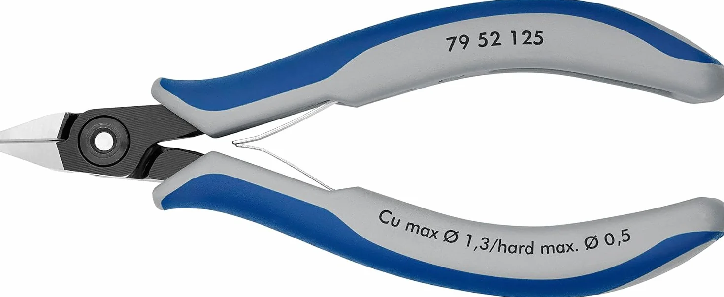 KNIPEX Precyzyjne szczypce tnące boczne dla elektroników z osłonkami wielokomponentowymi 125 mm, 79 52 125