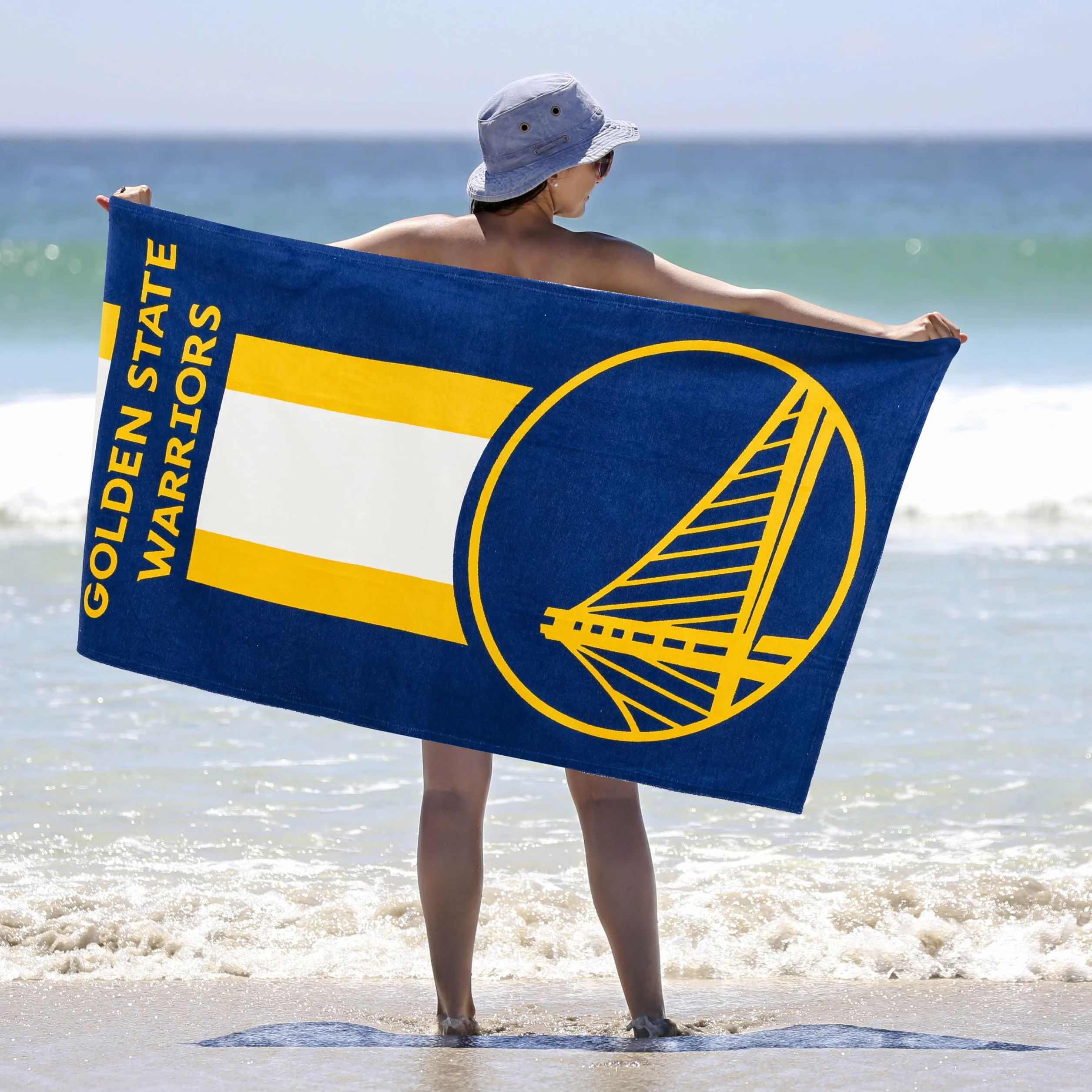 The Northwest Company Oficjalnie licencjonowane NBA Golden State Warriors, niebieskie, 76 cm x 152 cm